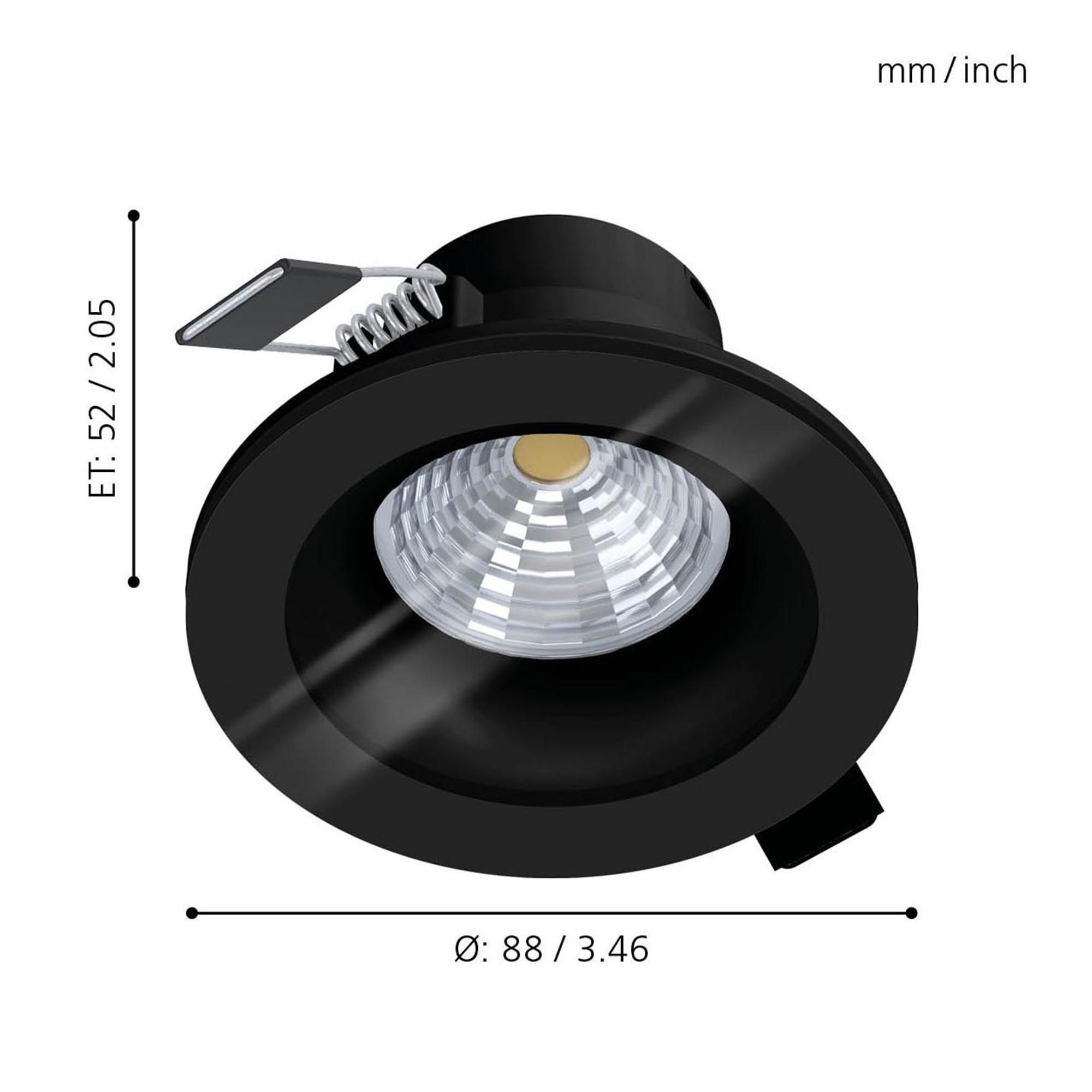 Spot à encastrer métal noir SALABATE LED INT 3X6W