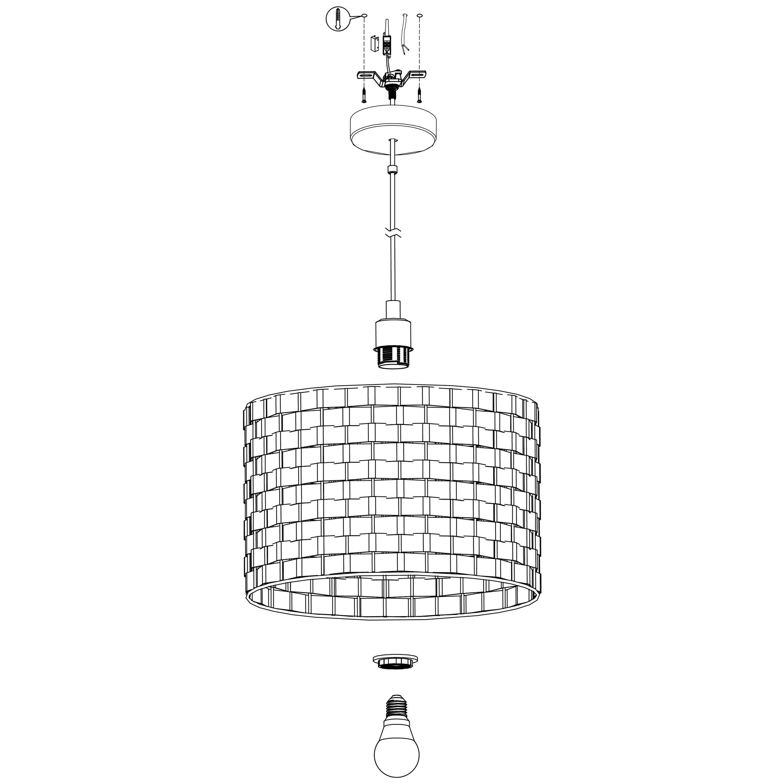 Suspension métal noir MARASALES D38CM E27 1X40W