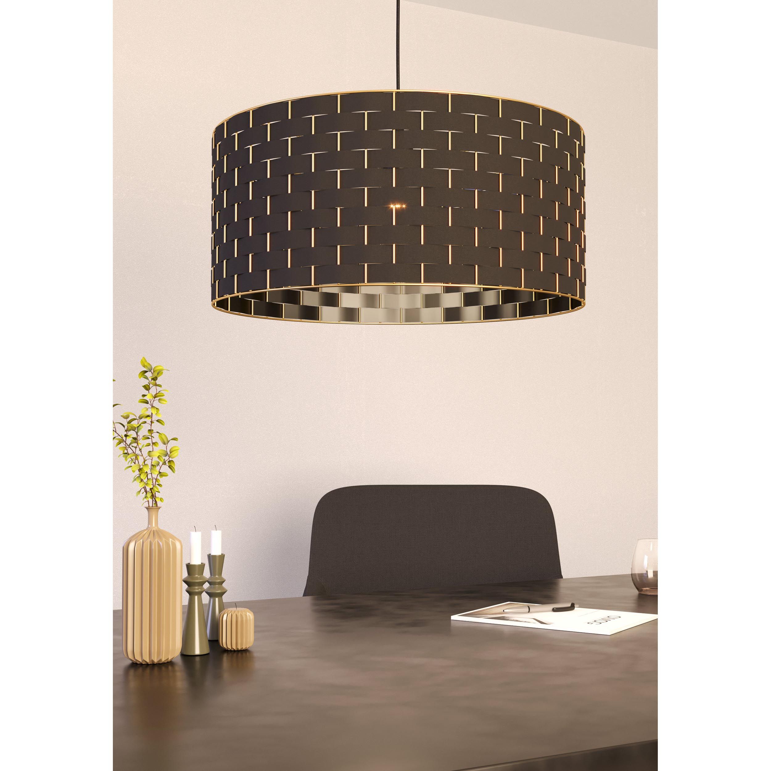 Suspension métal noir MARASALES D55CM E27 1X40W