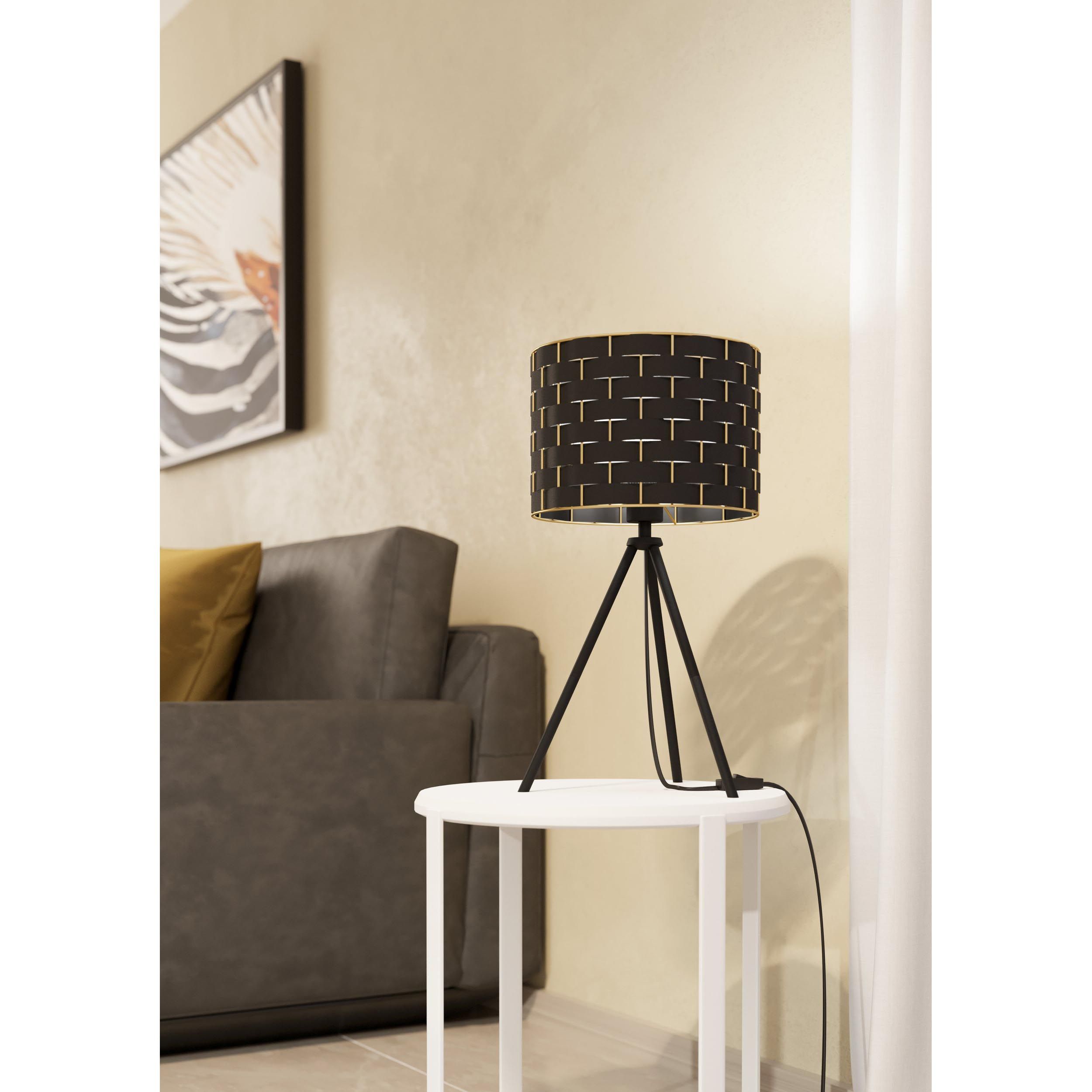 Lampe de table métal noir MARASALES E27 1X40W