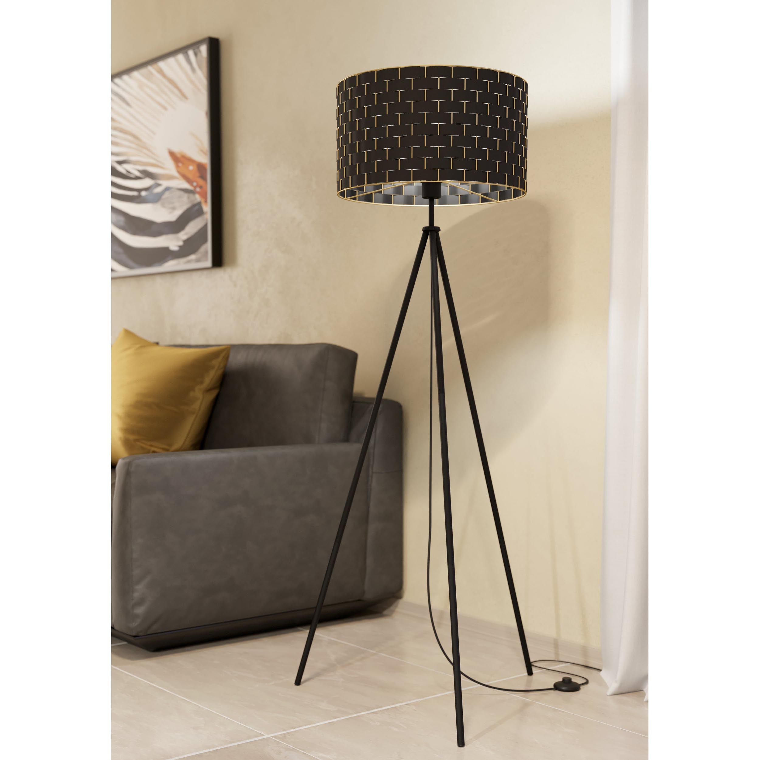 Lampadaire métal noir MARASALES E27 1X40W