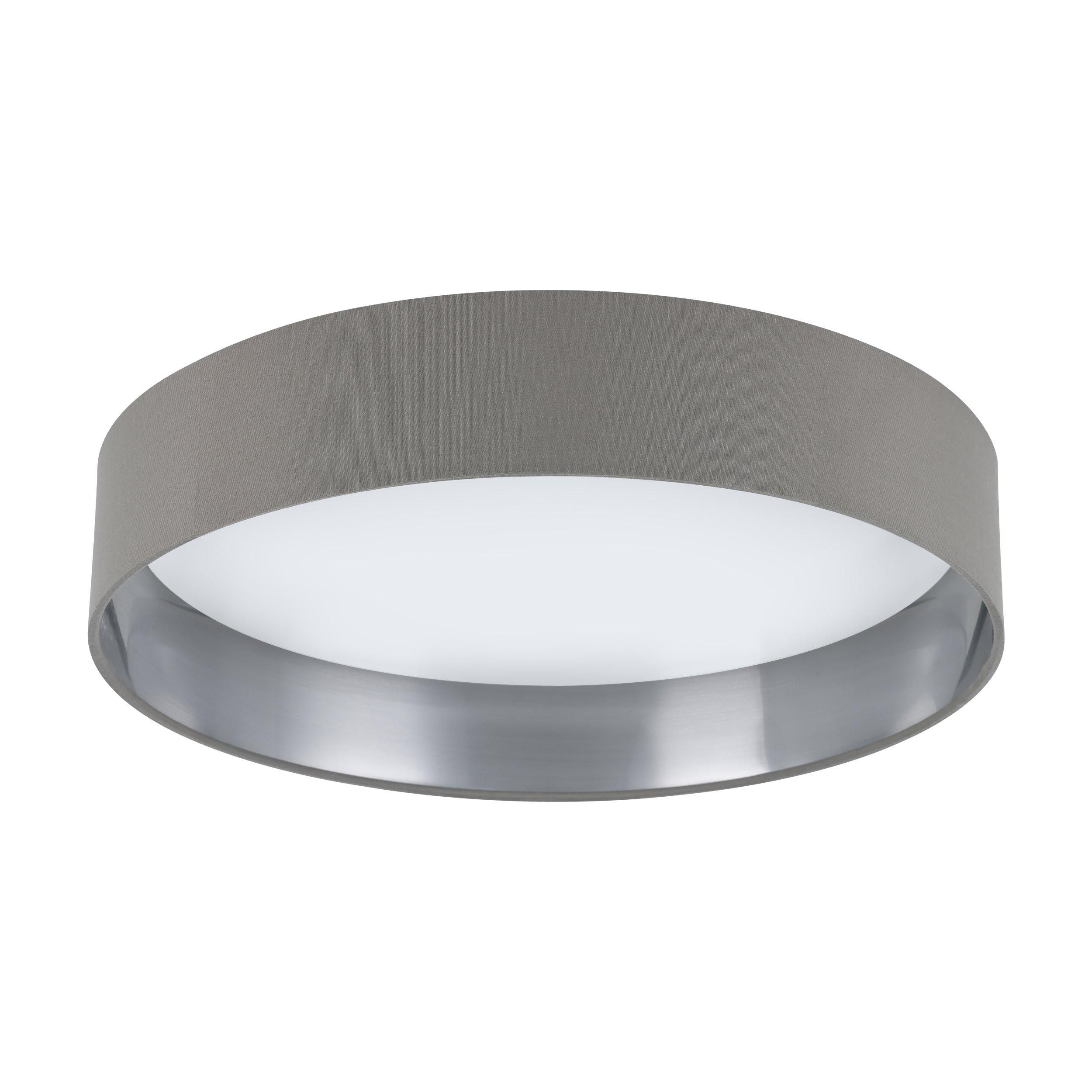 Plafonnier plastique gris MASERLO 2 LED INT 3X20W