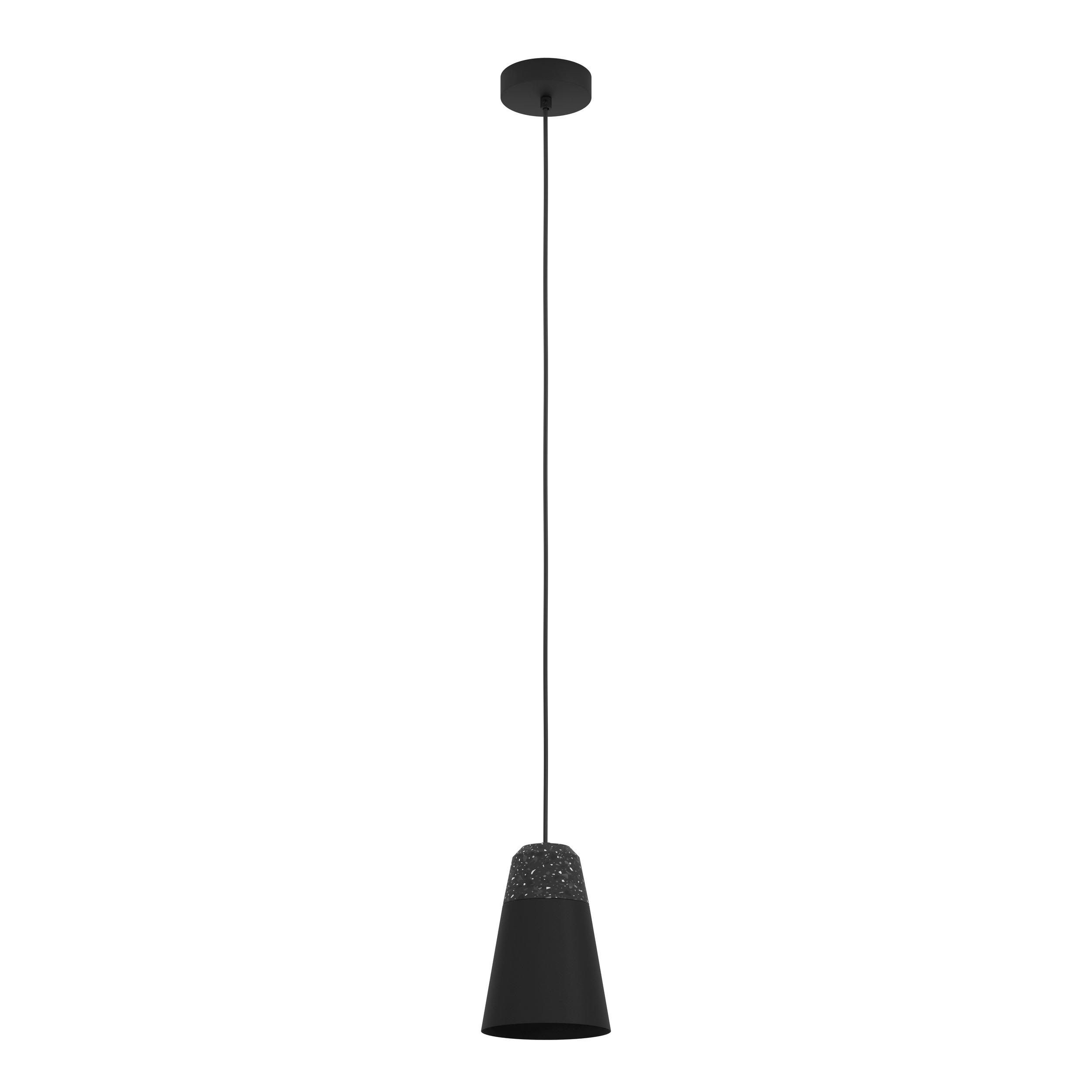 Suspension métal noir CANTERRAS E27 1X40W