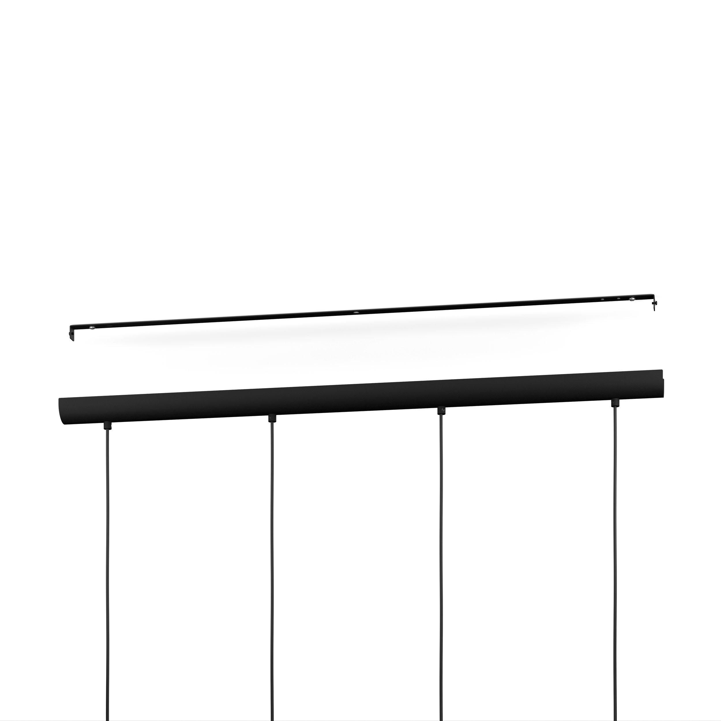 Suspension métal noir CANTERRAS E27 4X40W