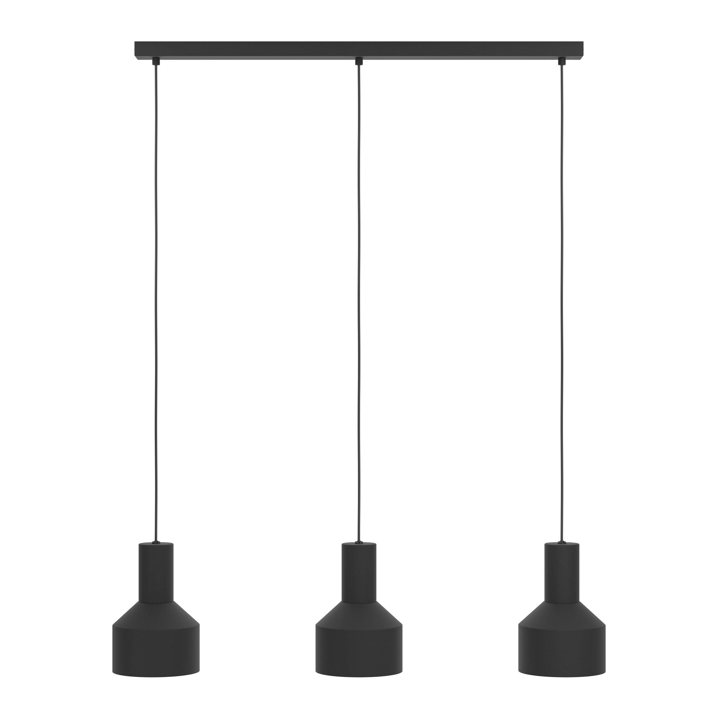 Suspension métal noir CASIBARE E27 3X40W