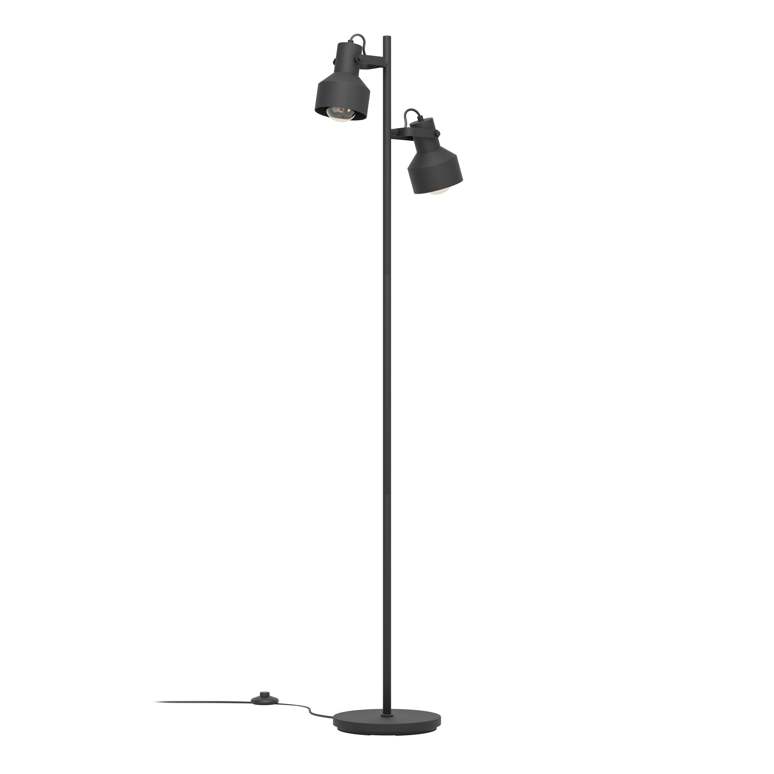 Lampadaire métal noir CASIBARE E27 2X28W