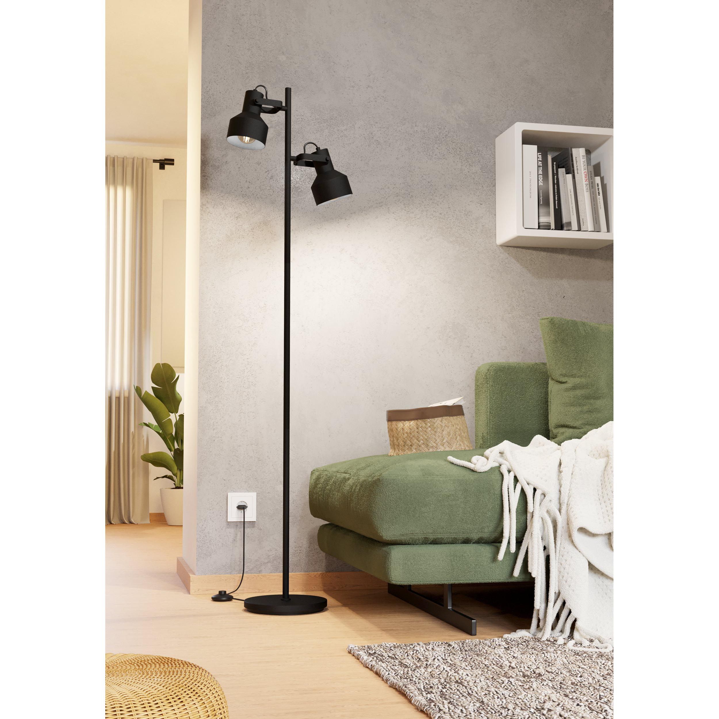 Lampadaire métal noir CASIBARE E27 2X28W