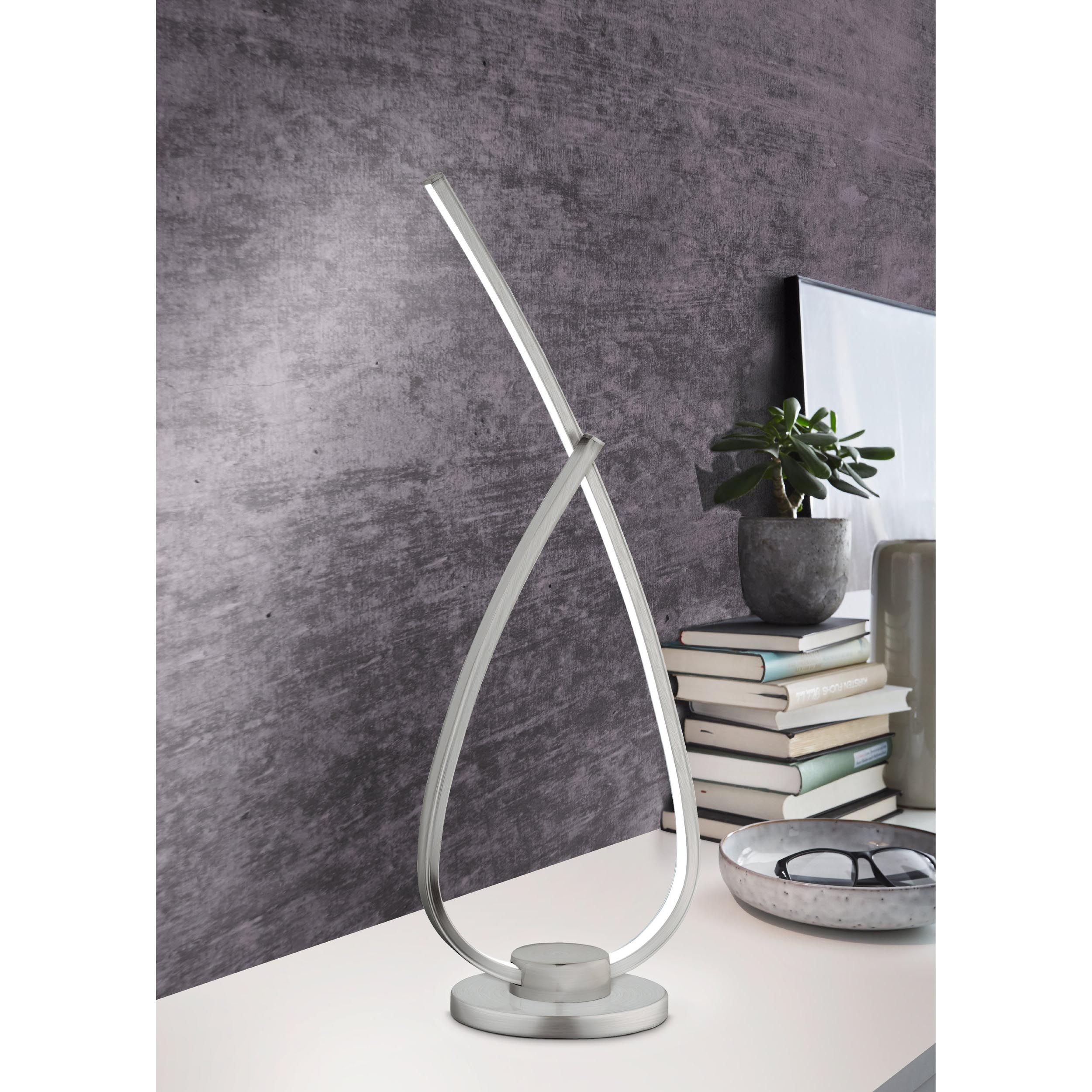 Lampe de table métal nickel PALOZZA 1 LED INT 1X11W