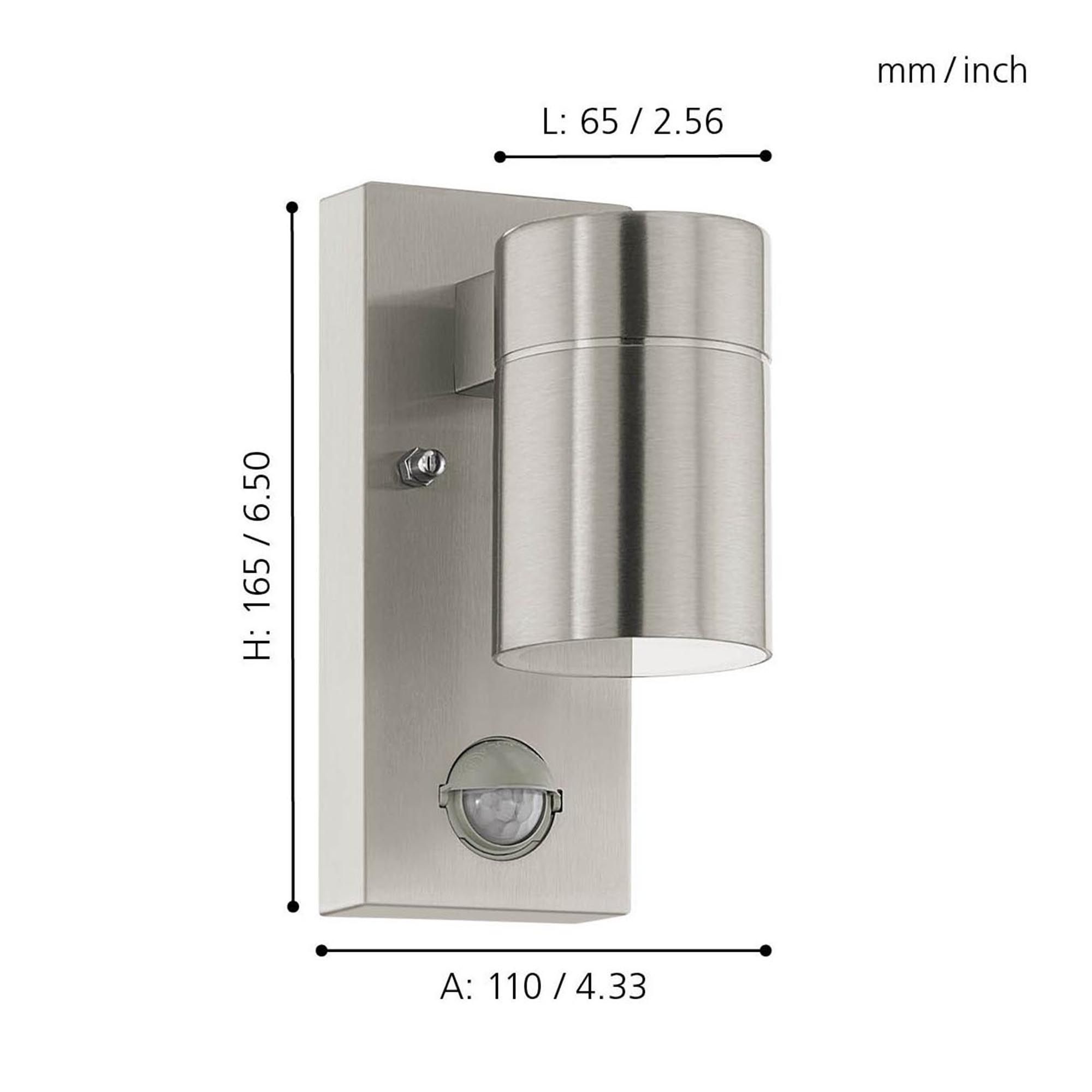 Applique extérieure métal nickel RIGA 5 GU10 1X2,8W