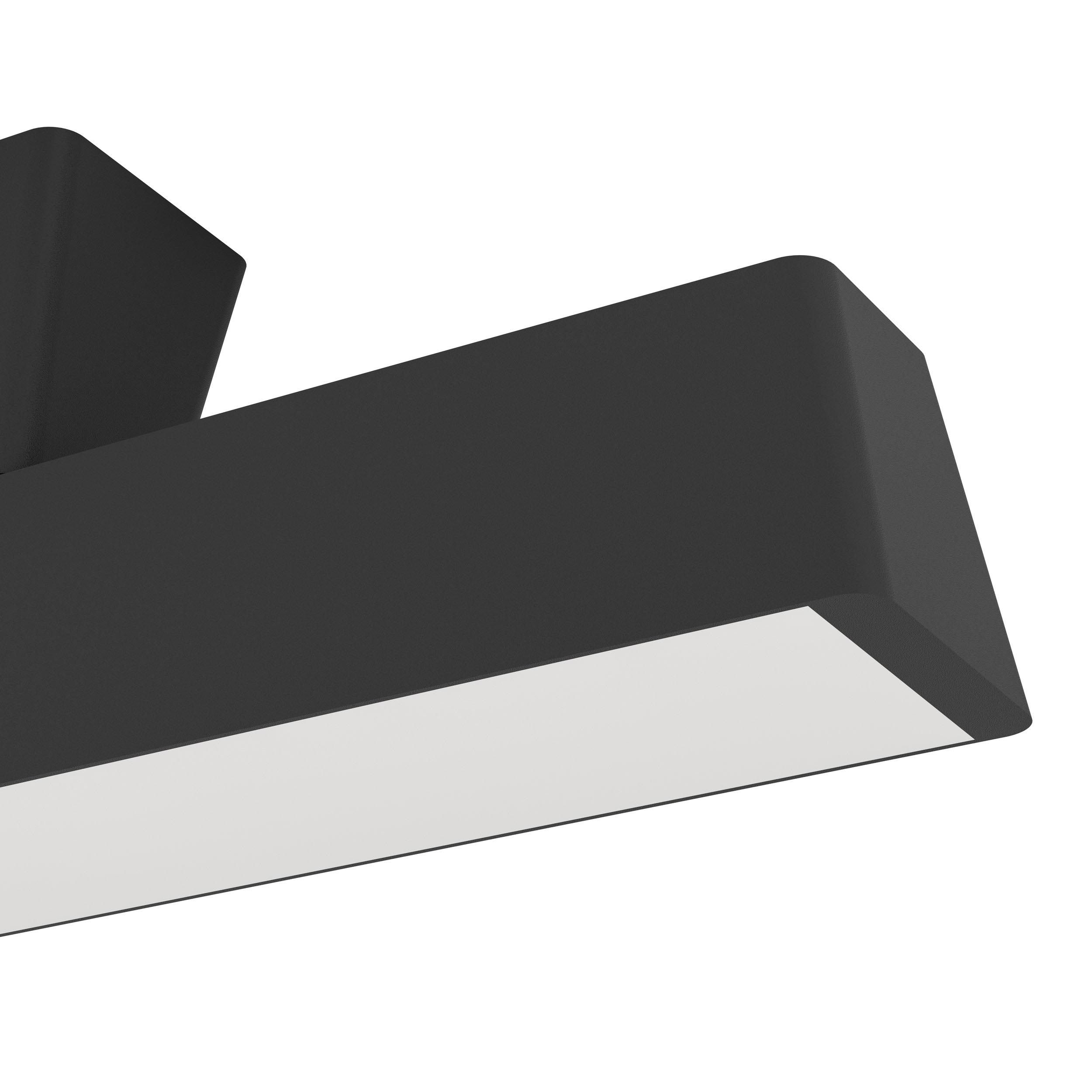 Plafonnier métal noir SIMOLARIS-Z LED INT 4X16W