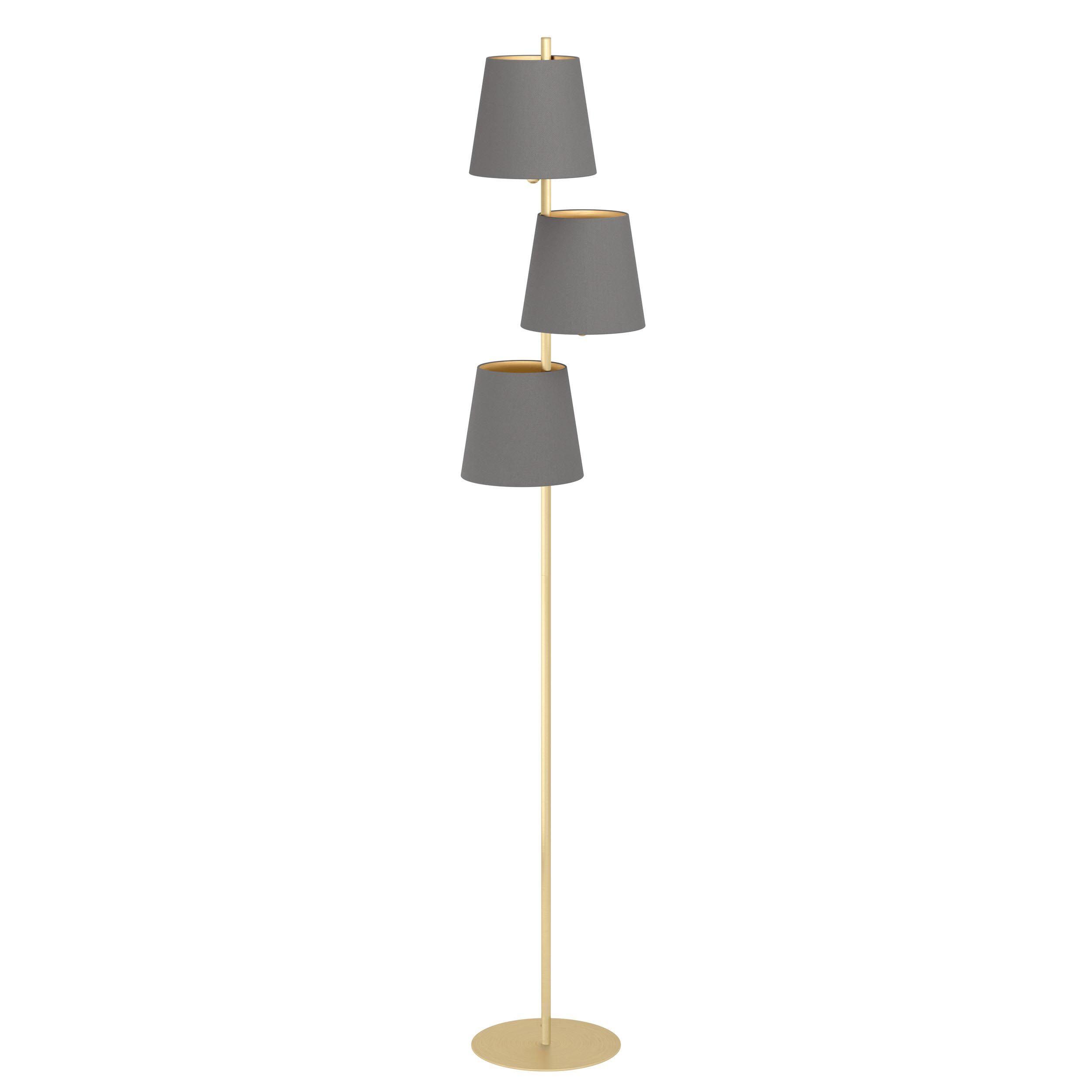 Lampadaire tissu gris ALMEIDA 2 E27 3X40W