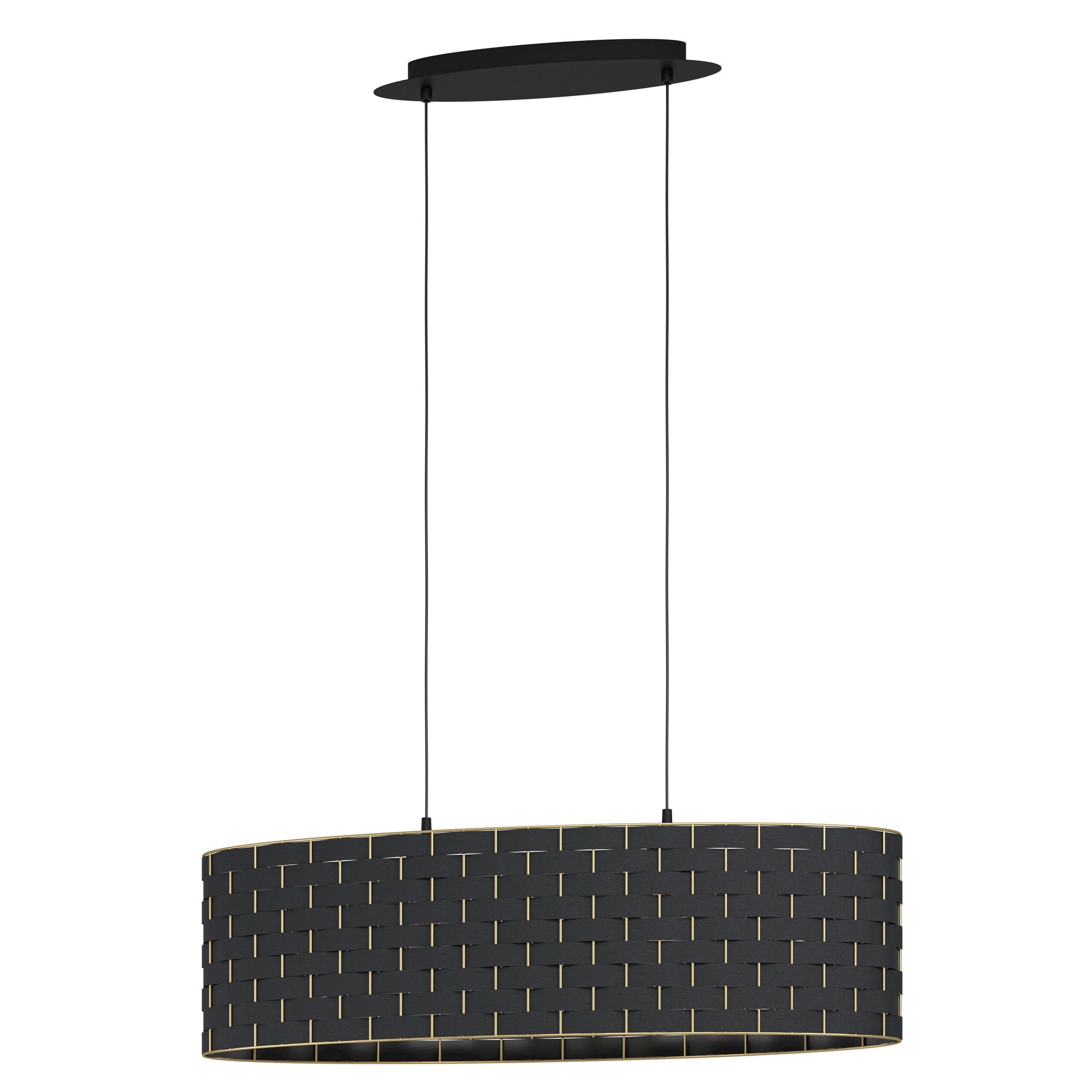 Suspension métal noir MARASALES E27 2X40W