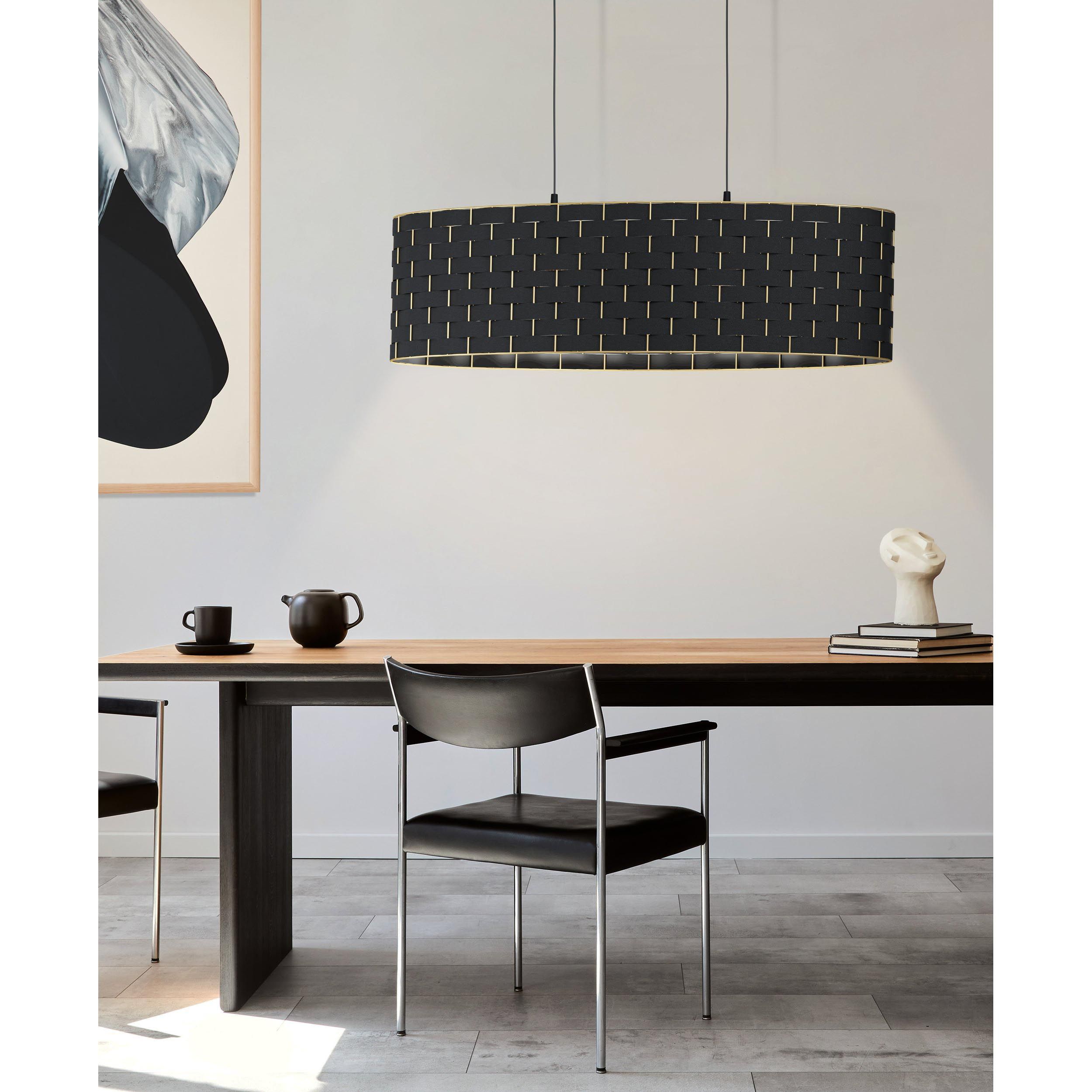 Suspension métal noir MARASALES E27 2X40W