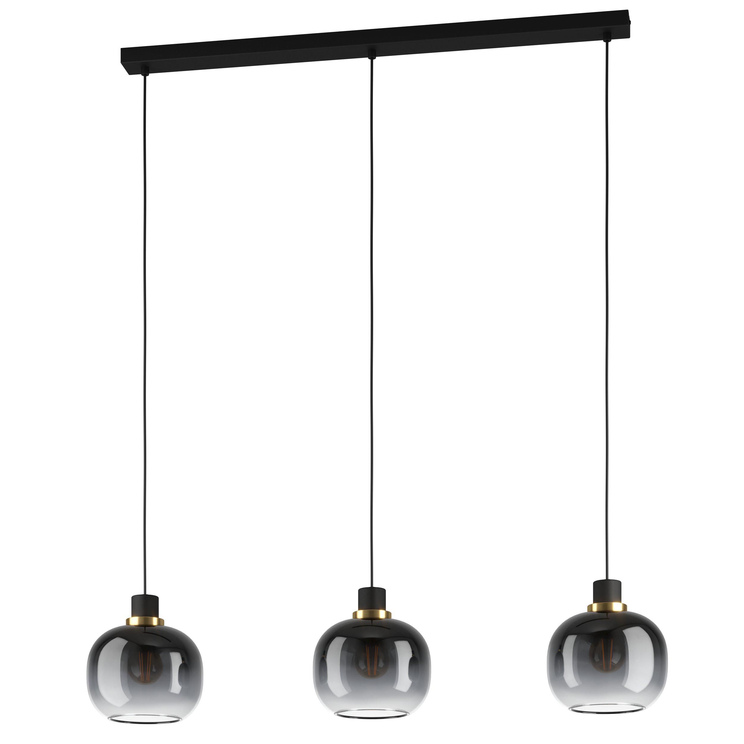 Suspension verre noir/gris OILELLA E27 3X40W