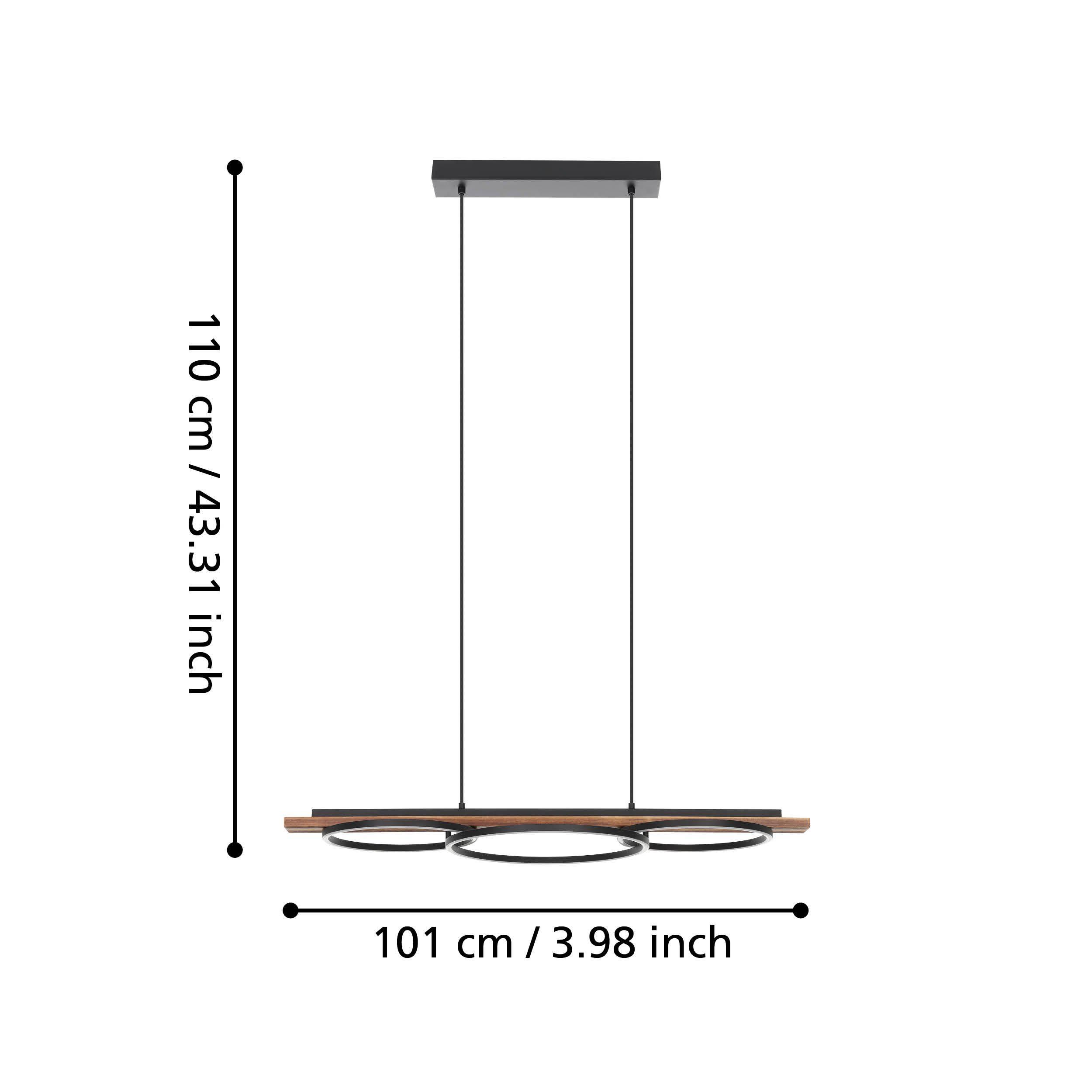 Suspension bois marron BOYAL LED INT 2X12,5W