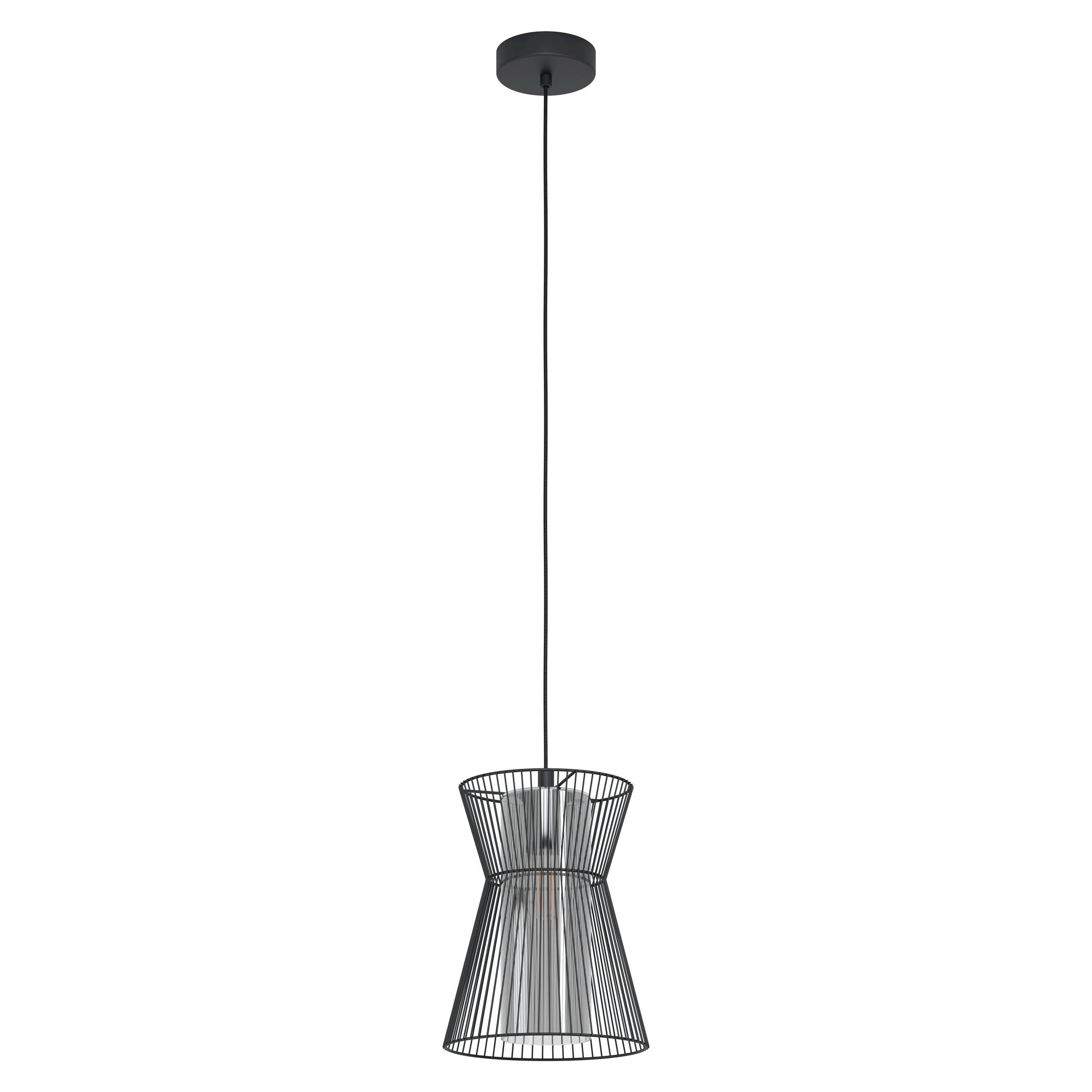 Suspension métal noir MASETA E27 1X40W