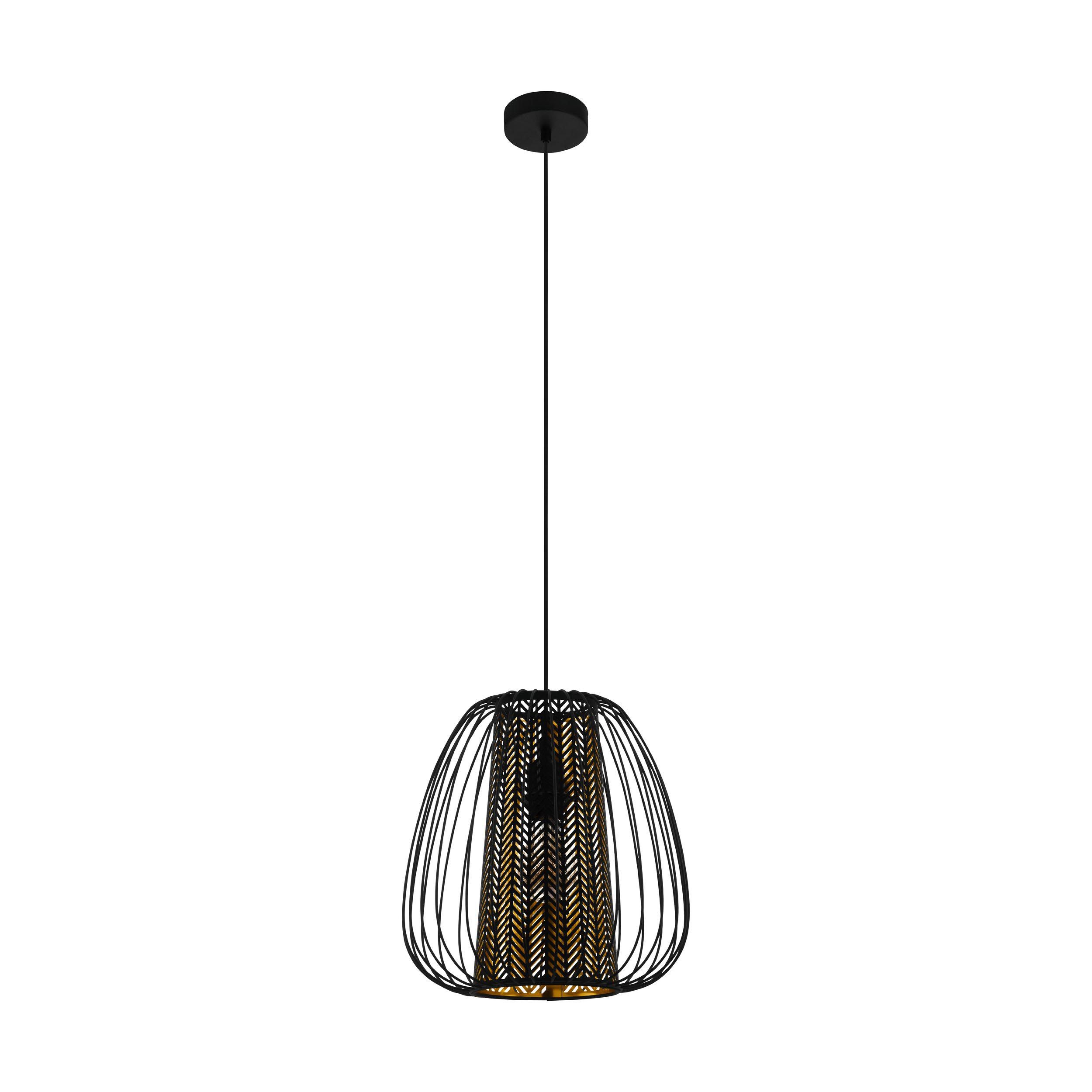 Suspension métal noir CURASAO E27 1X40W