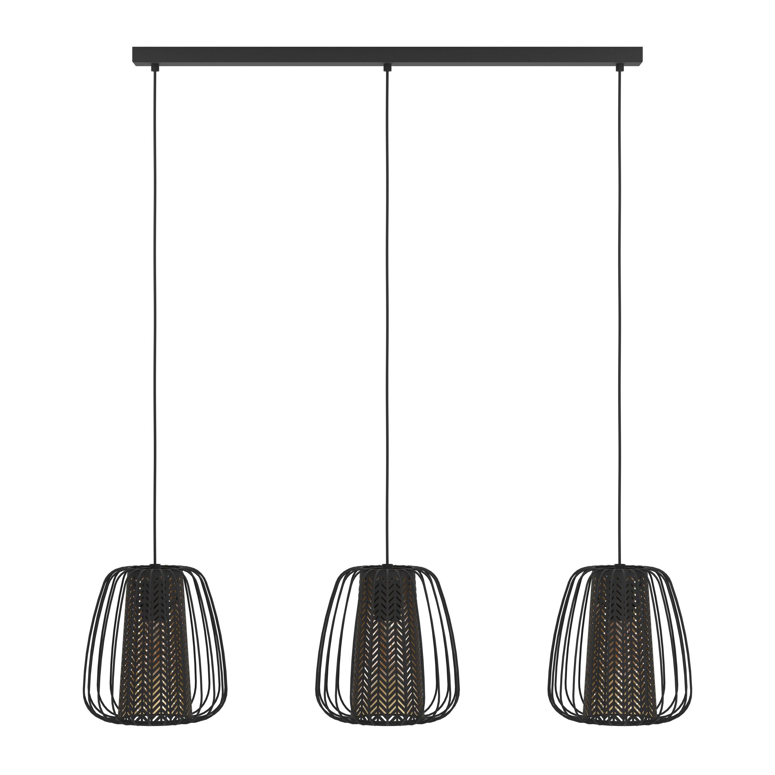 Suspension métal noir CURASAO E27 3X40W