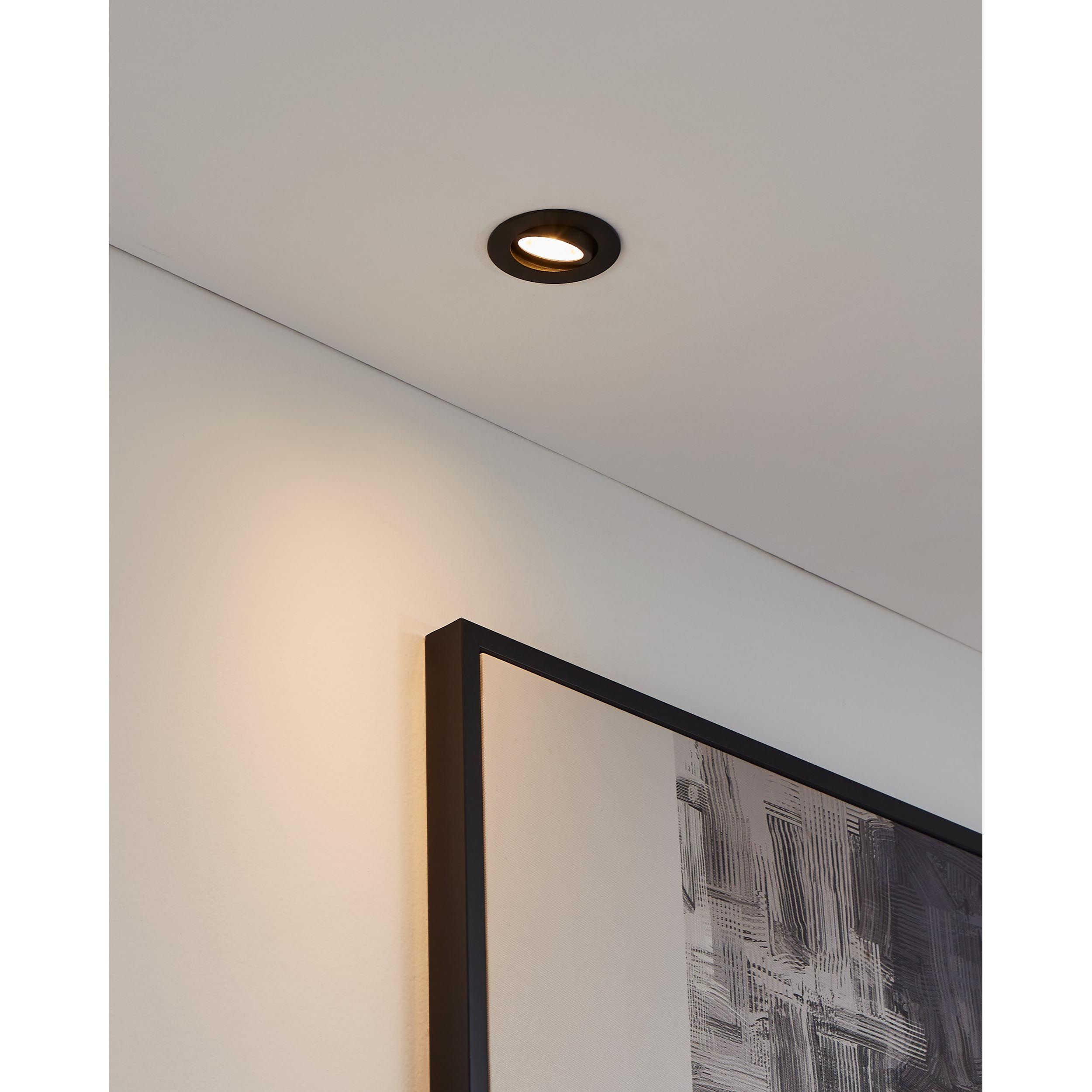 Spot à encastrer métal noir SALICETO-Z LED INT 1X4,7W