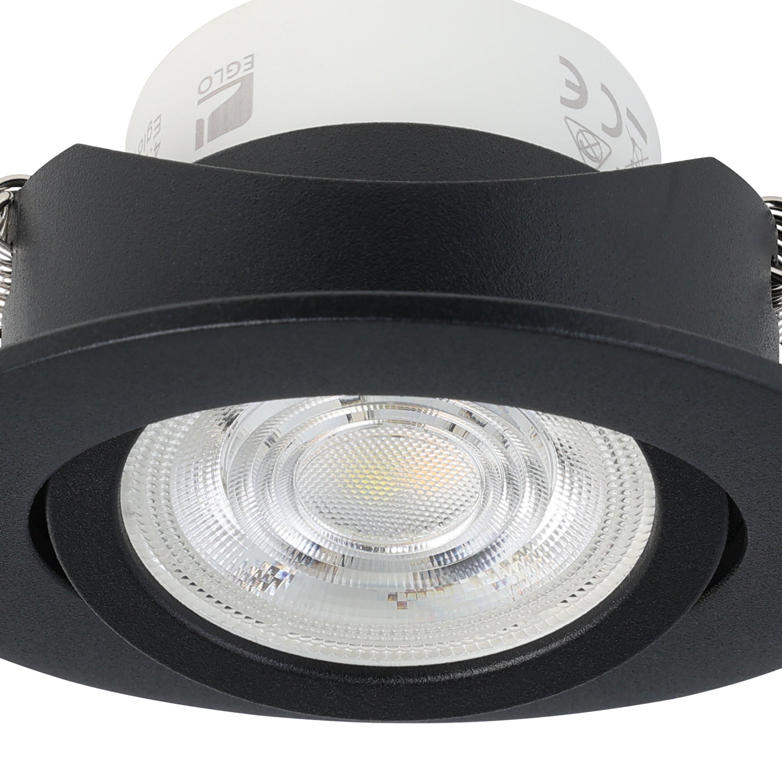 Spot à encastrer métal noir SALICETO-Z LED INT 1X4,7W