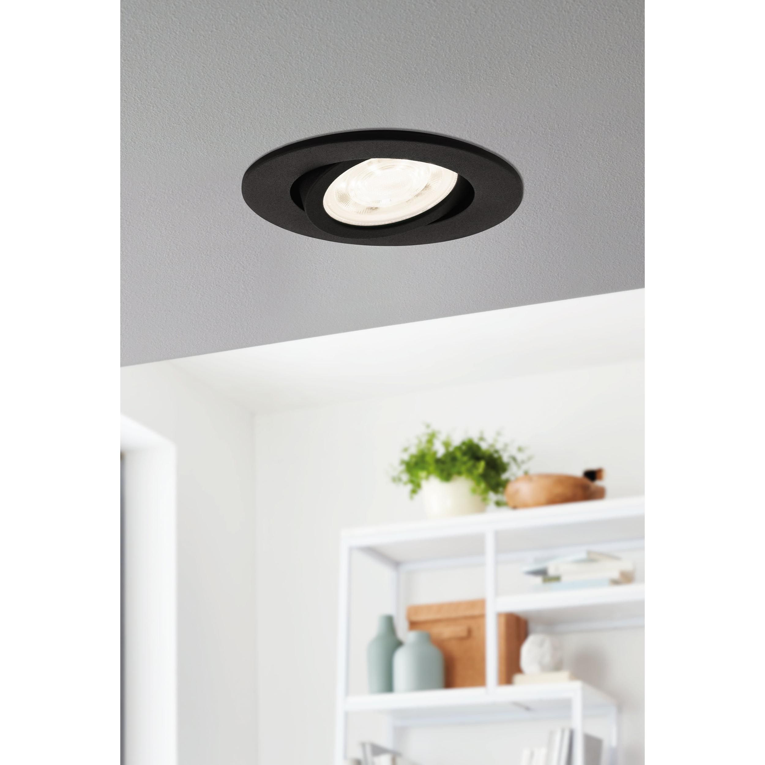 Spot à encastrer métal noir SALICETO-Z LED INT 1X4,7W