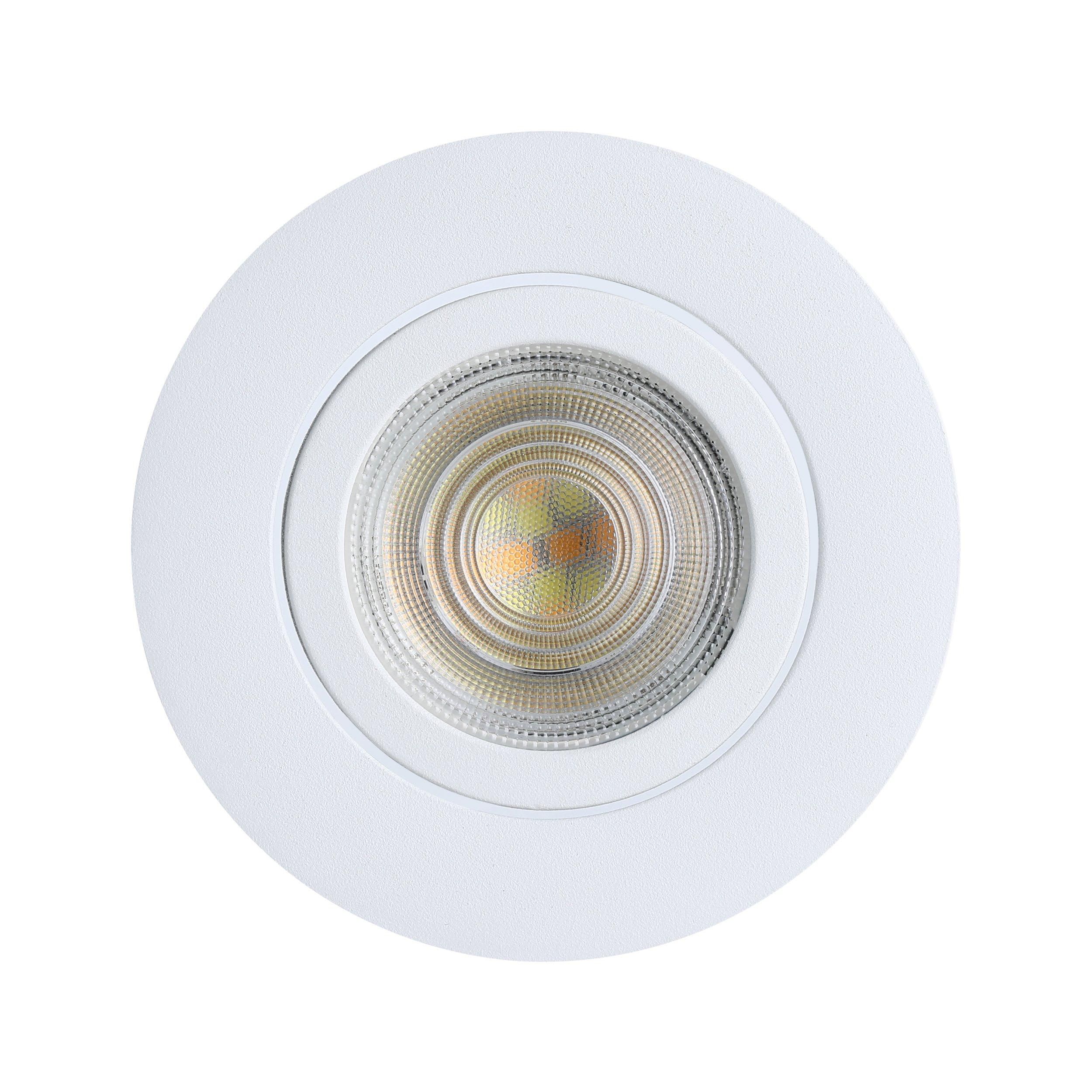 Spot à encastrer métal blanc SALICETO-Z LED INT 1X4,7W