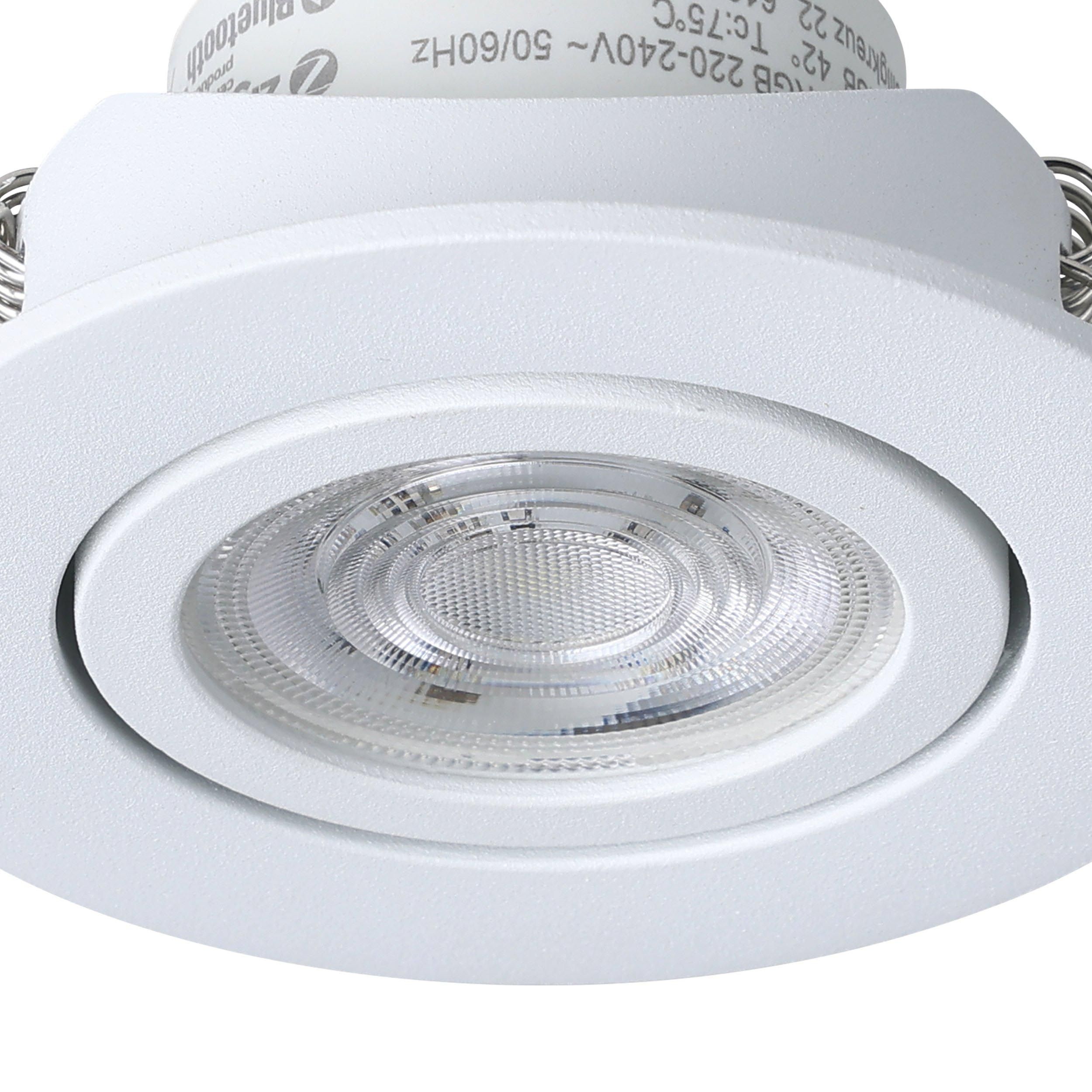 Spot à encastrer métal blanc SALICETO-Z LED INT 1X4,7W