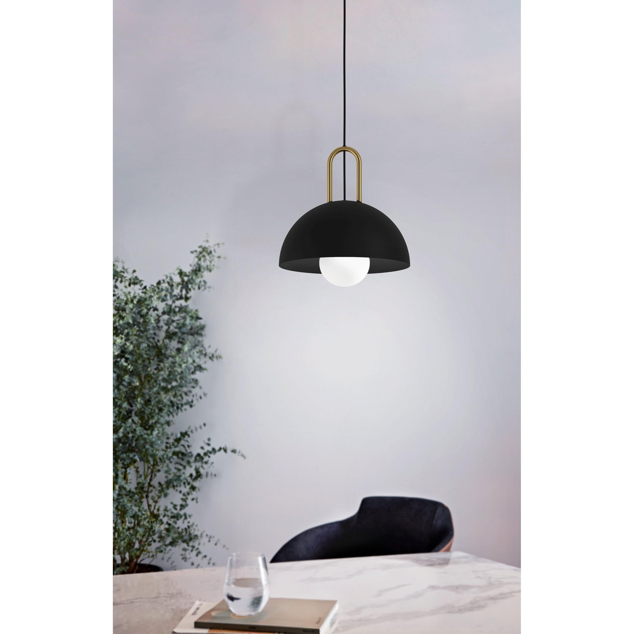 Suspension métal noir CALMANERA E27 1X40W