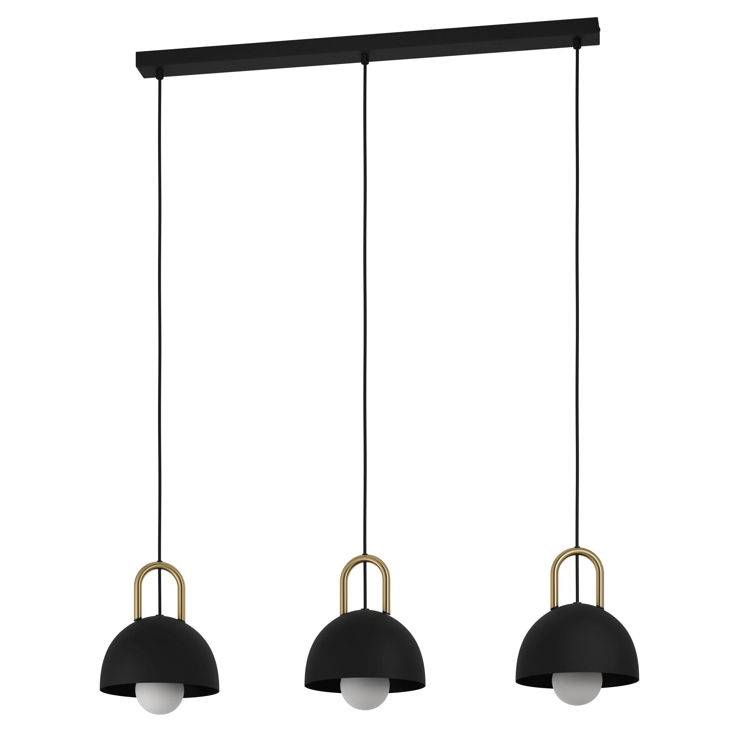 Suspension métal noir CALMANERA E27 3X40W