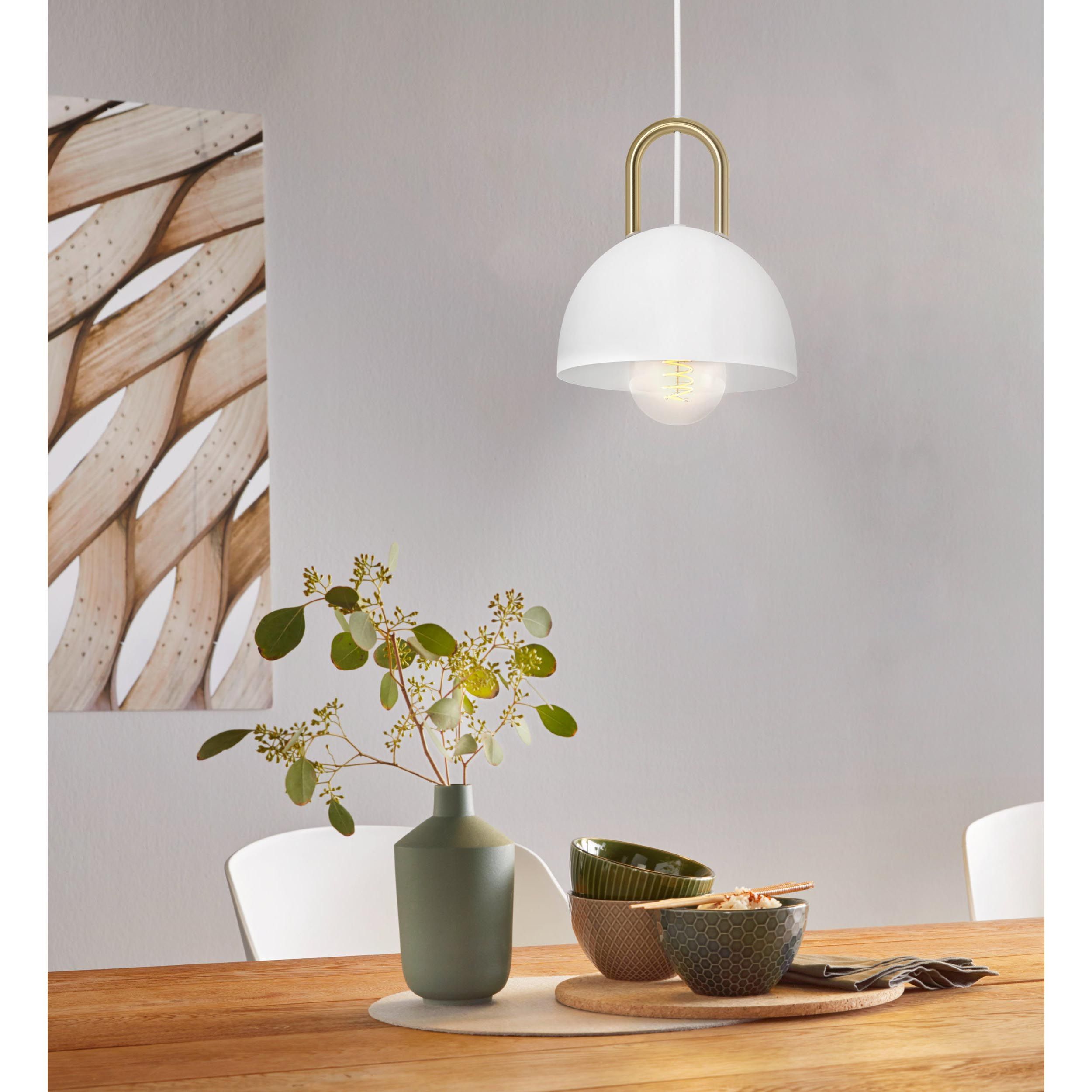 Suspension métal blanc CALMANERA E27 1X40W