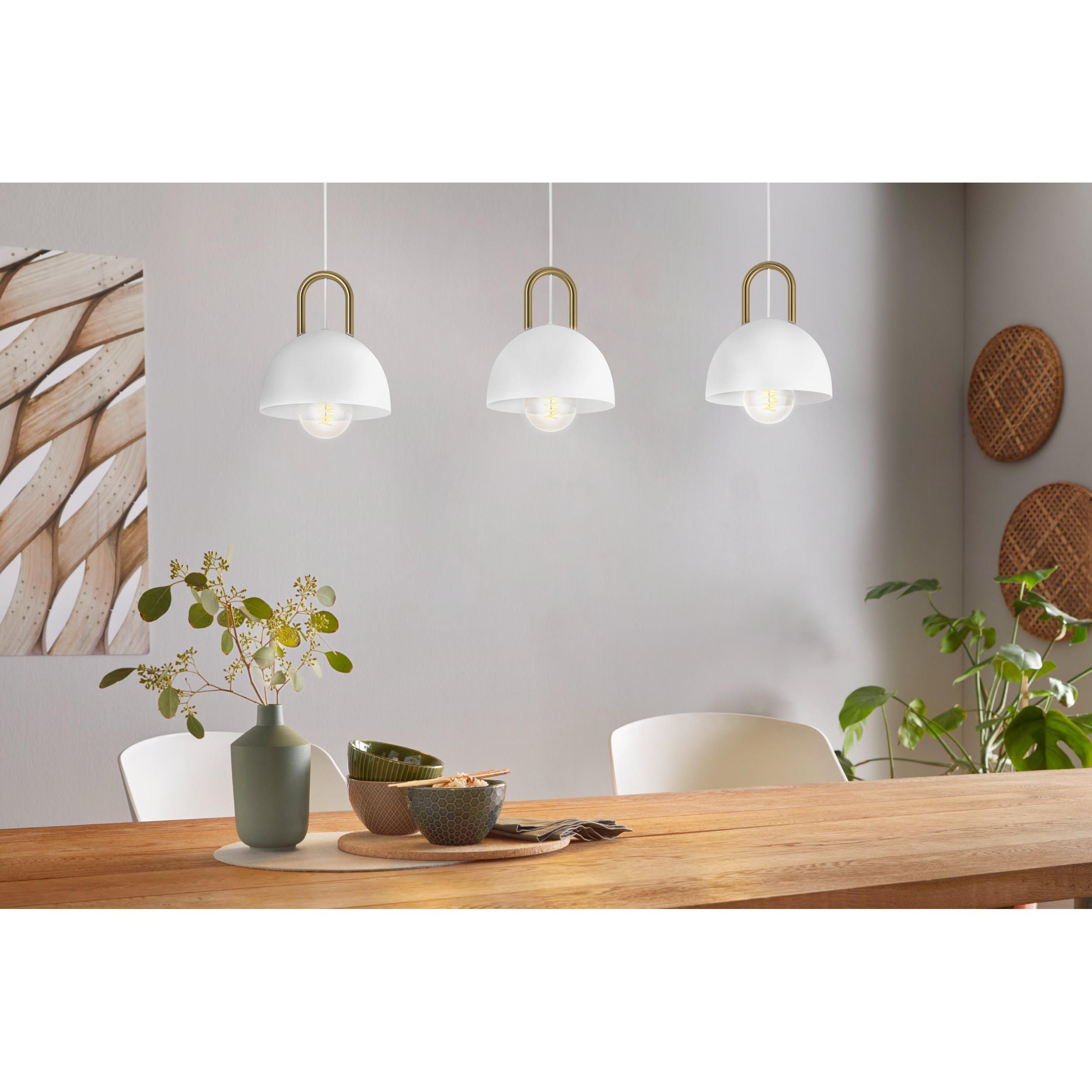 Suspension métal blanc CALMANERA E27 3X40W