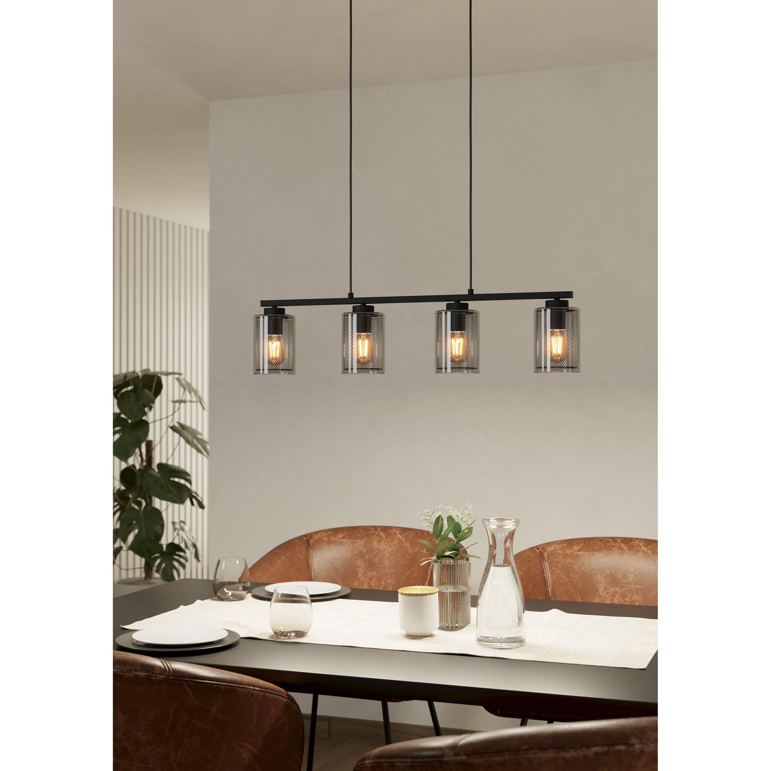 Suspension métal noir ZOCABON E27 4X40W