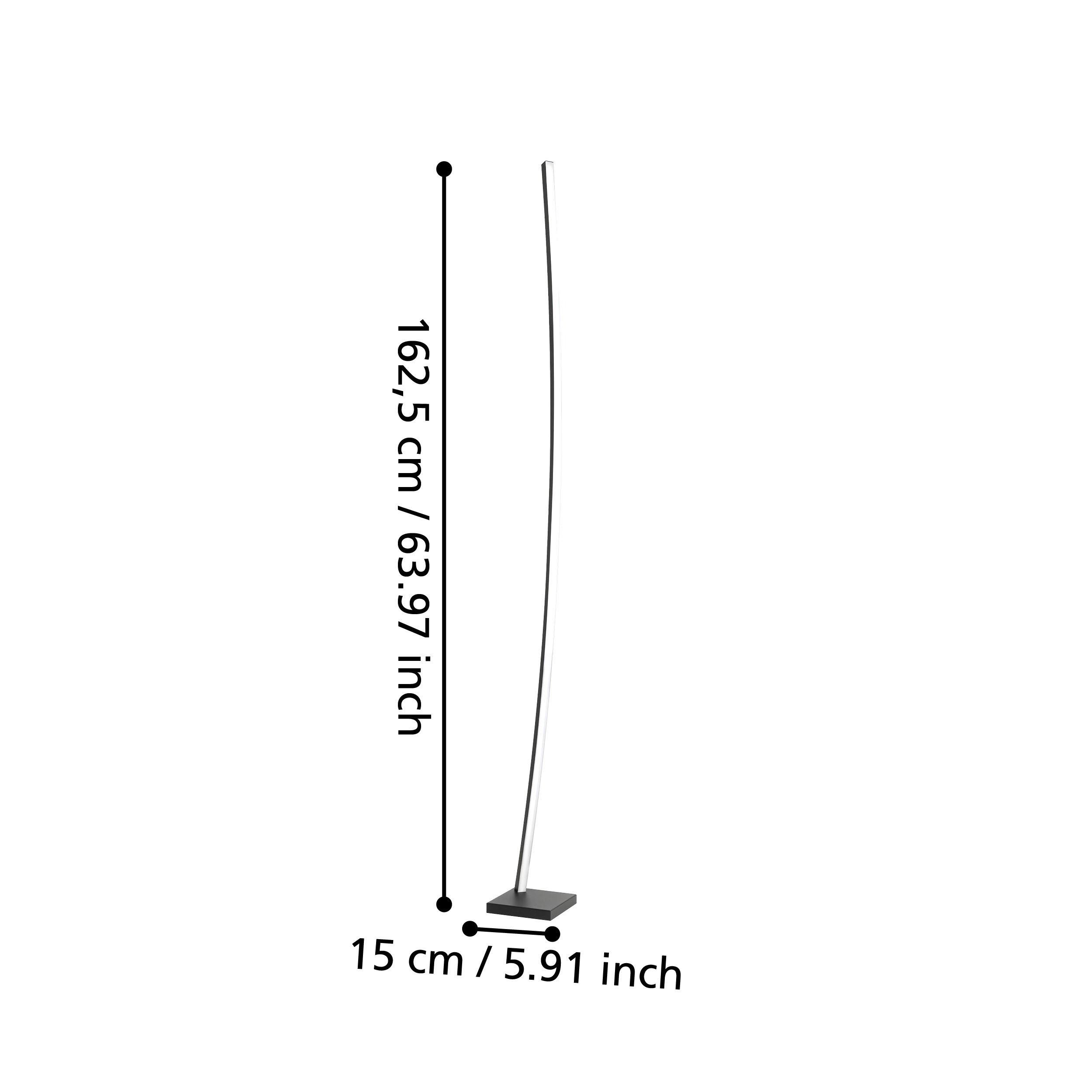 Lampadaire métal noir PICACHA LED INT 1X29W