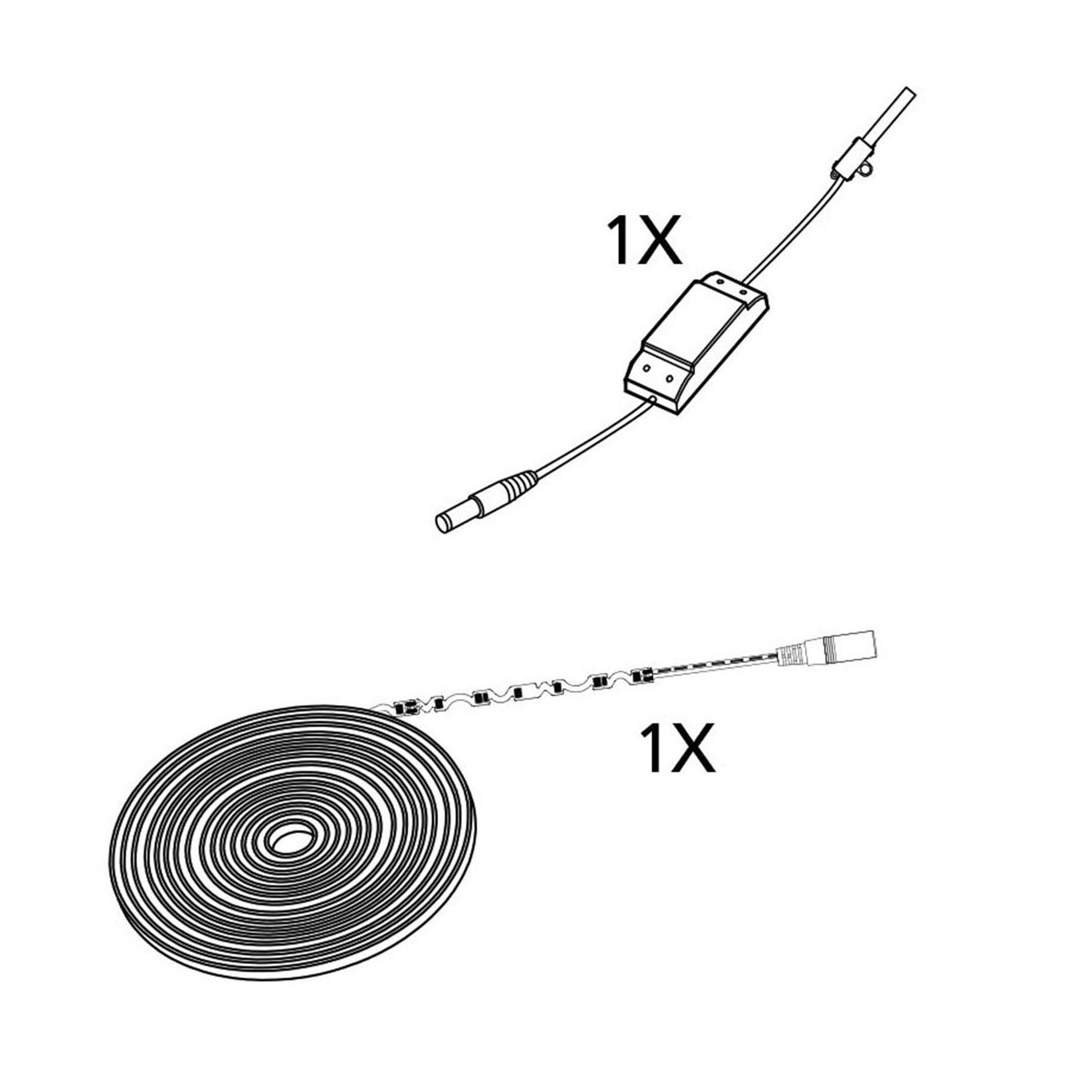 FLEXIBLE STRIPE en plastqiue blanc LED INT 5,4W