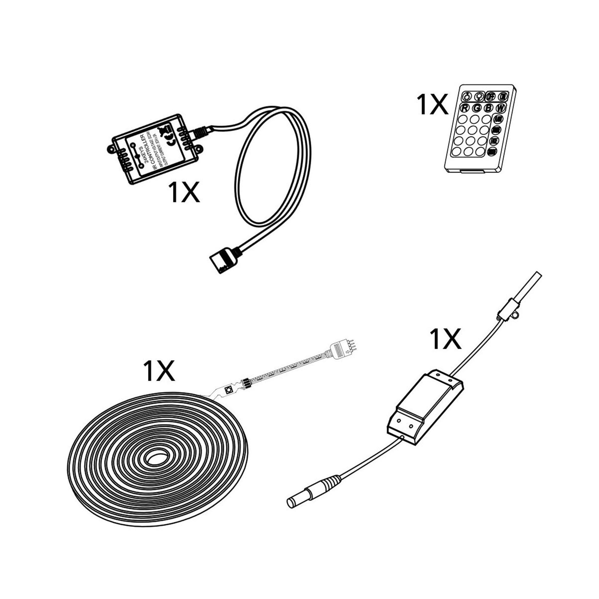 Pièces détachées plastique blanc FLEXIBLE STRIPE LED INT 5X4,6W