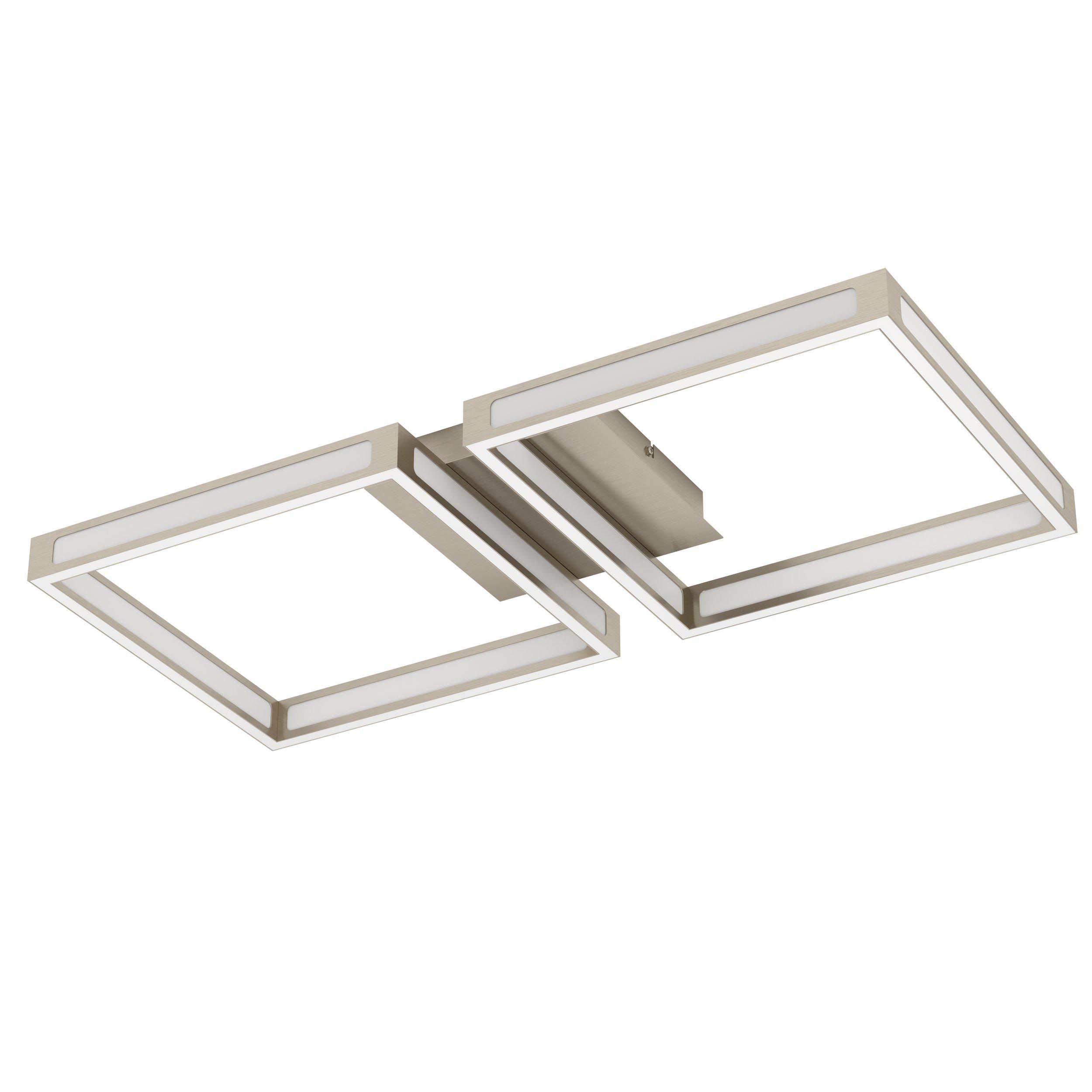 Plafonnier métal nickel mat ALTAFLOR L65CM LED INT 8X2,8W