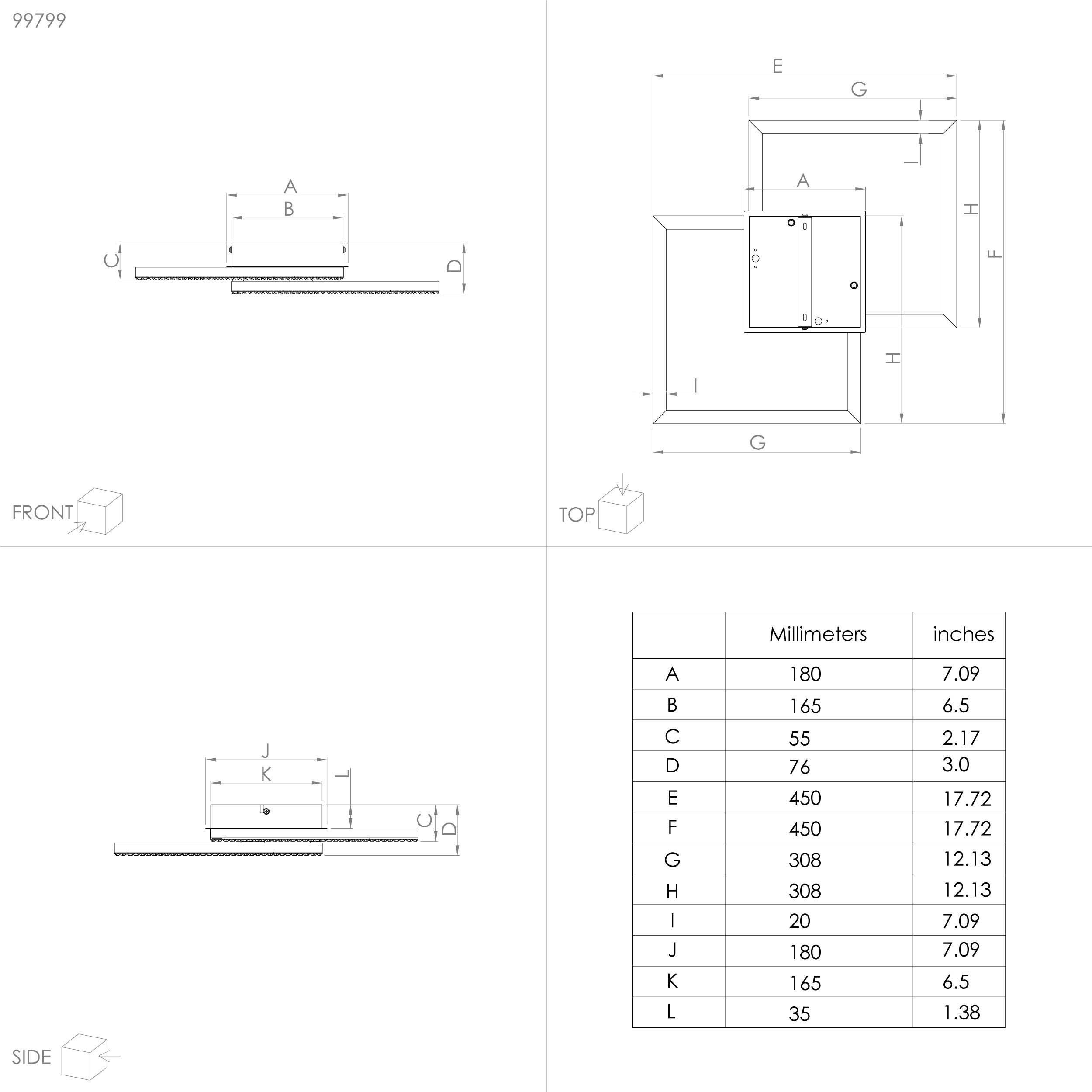 Plafonnier métal noir LEJIAS LED INT 1X21W