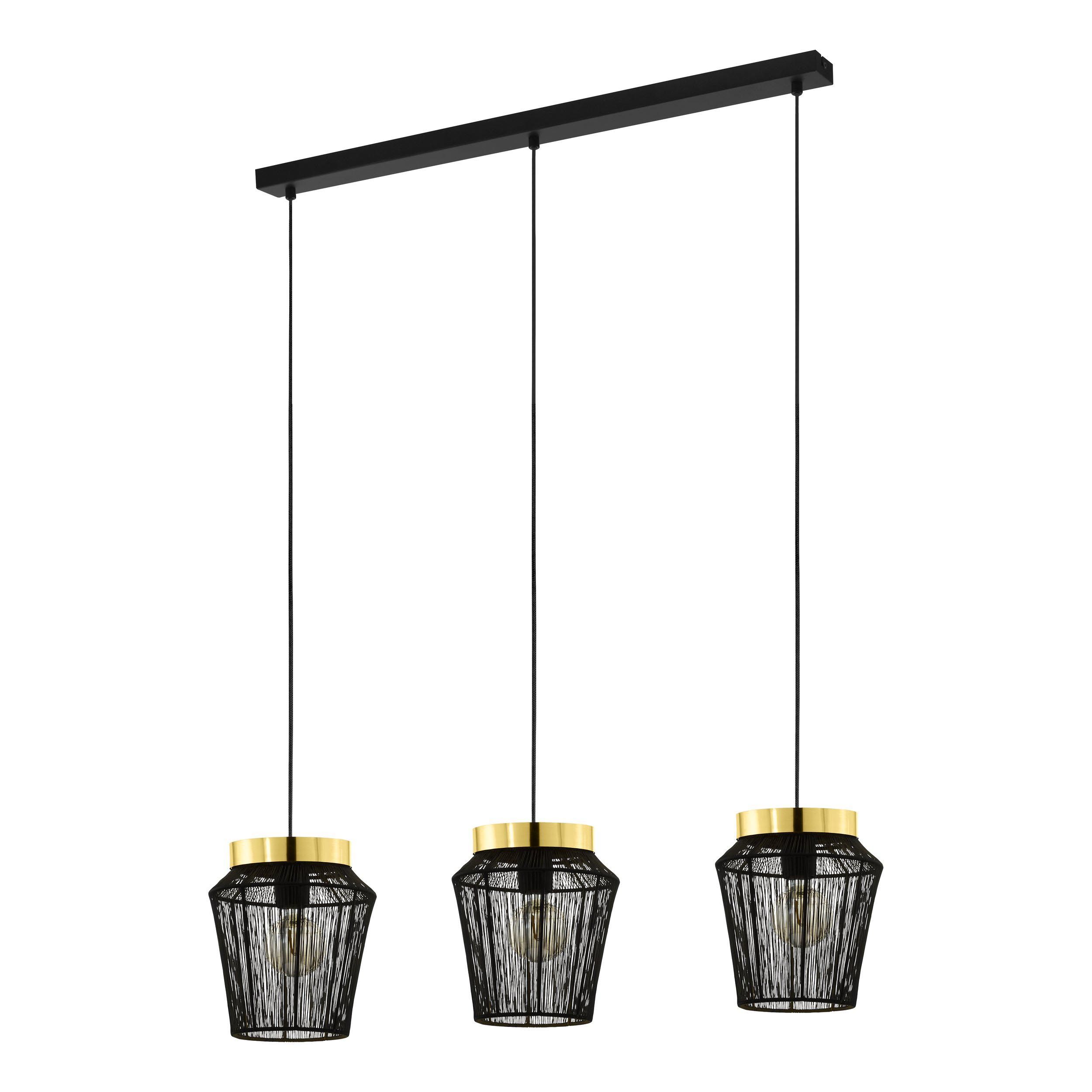 Suspension métal noir ESCANDIDOS E27 3X40W