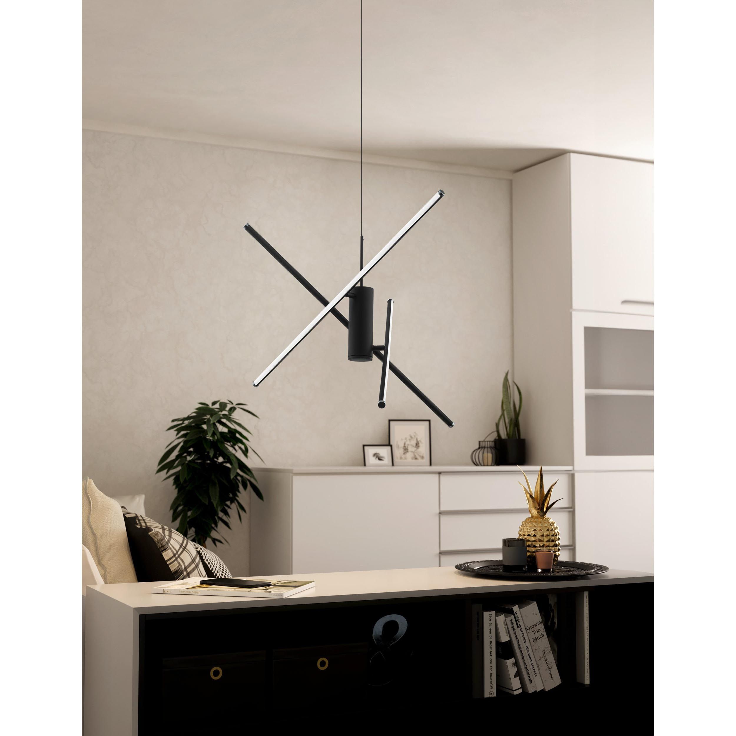 Suspension métal noir SALITRE LED INT 1X29W