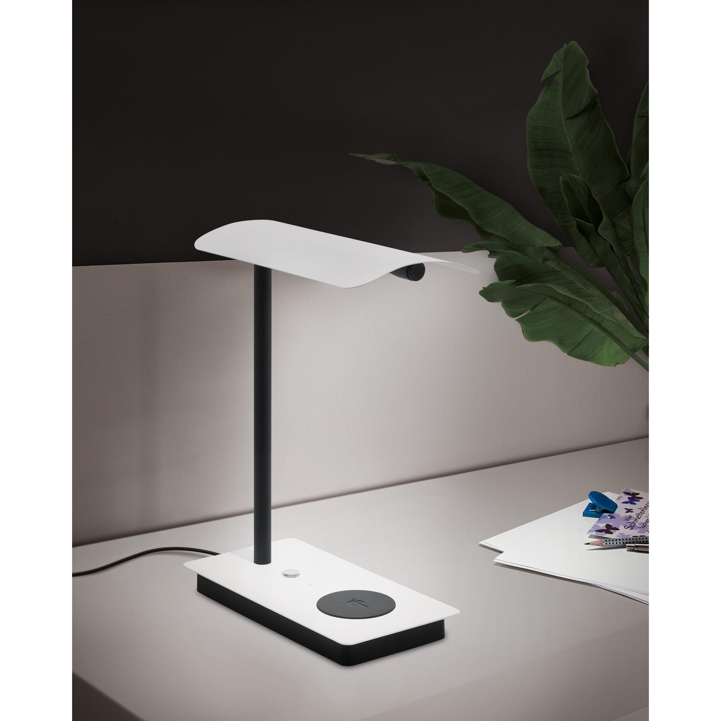 Lampe de bureau LED ARENAZA blanc H32cm