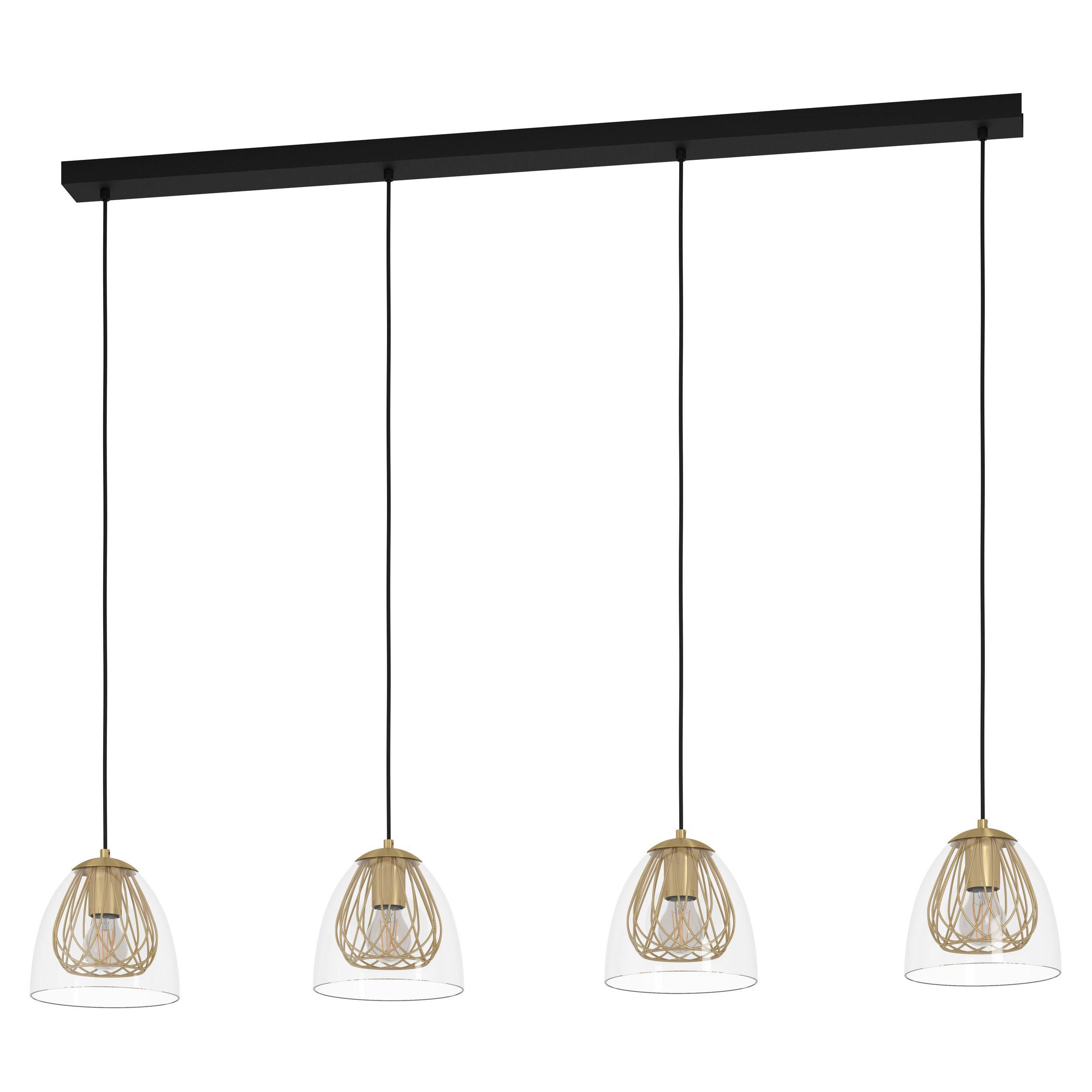 Suspension métal noir JAZMINIA E27 4X40W