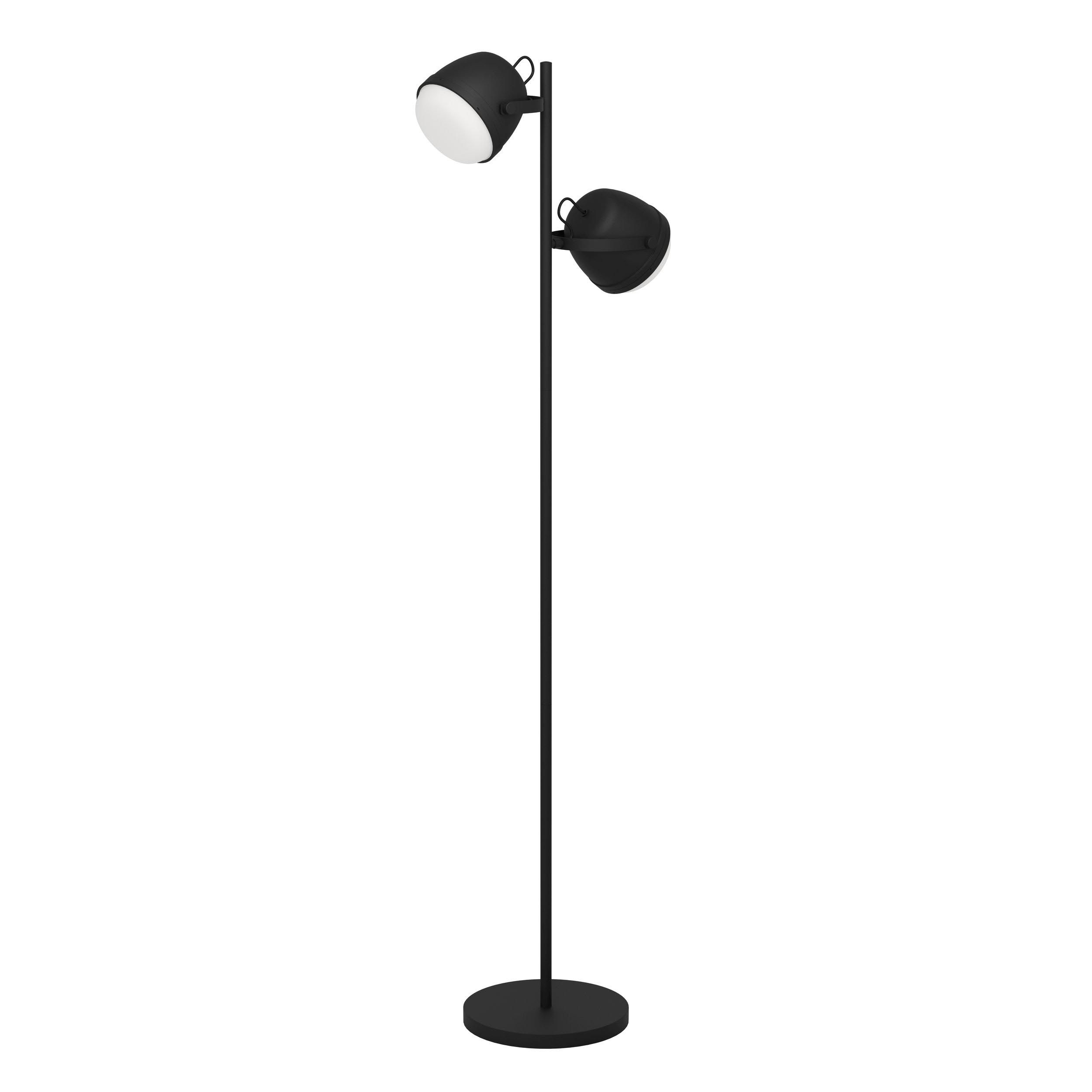 Lampadaire métal noir UPANEMA E27 2X28W