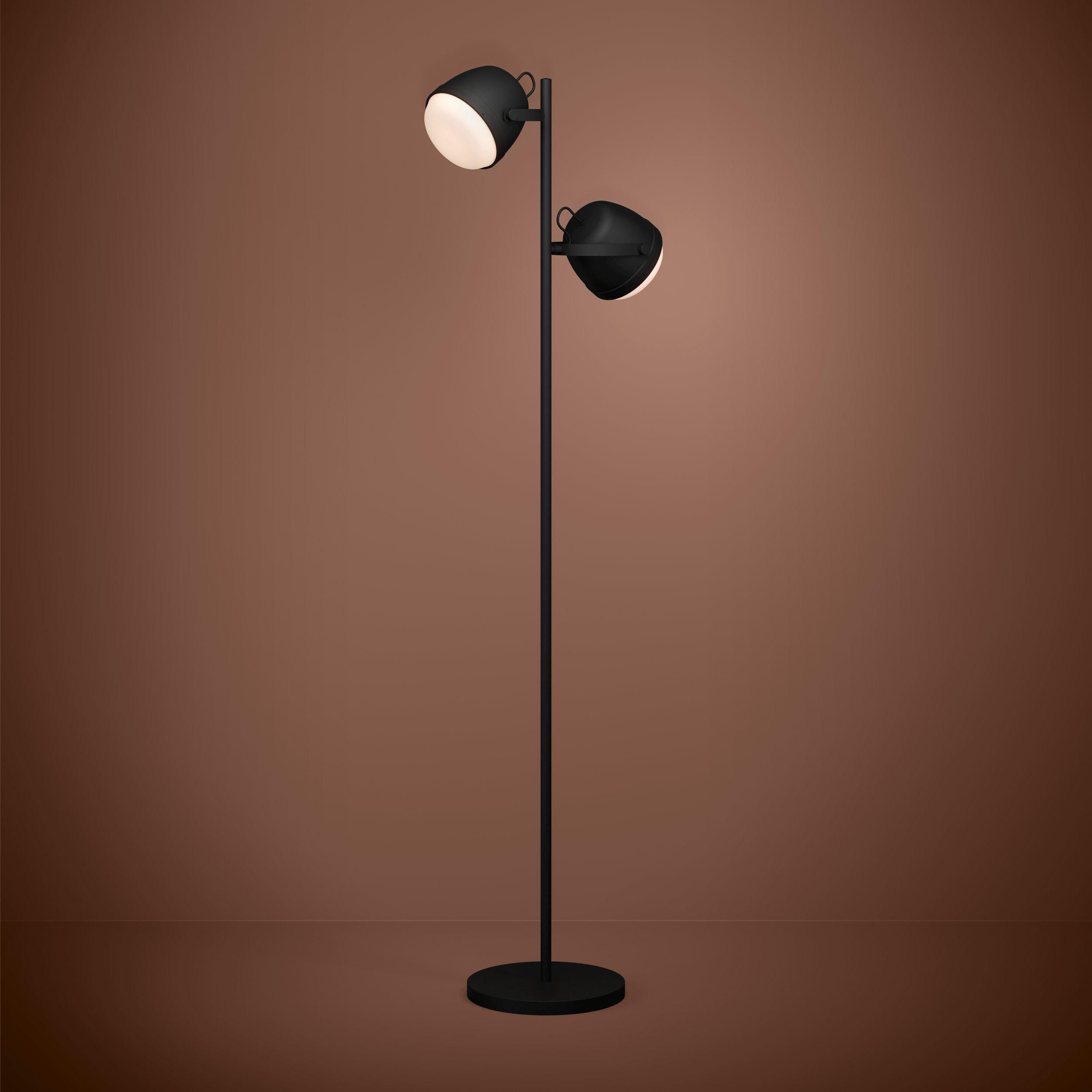 Lampadaire métal noir UPANEMA E27 2X28W