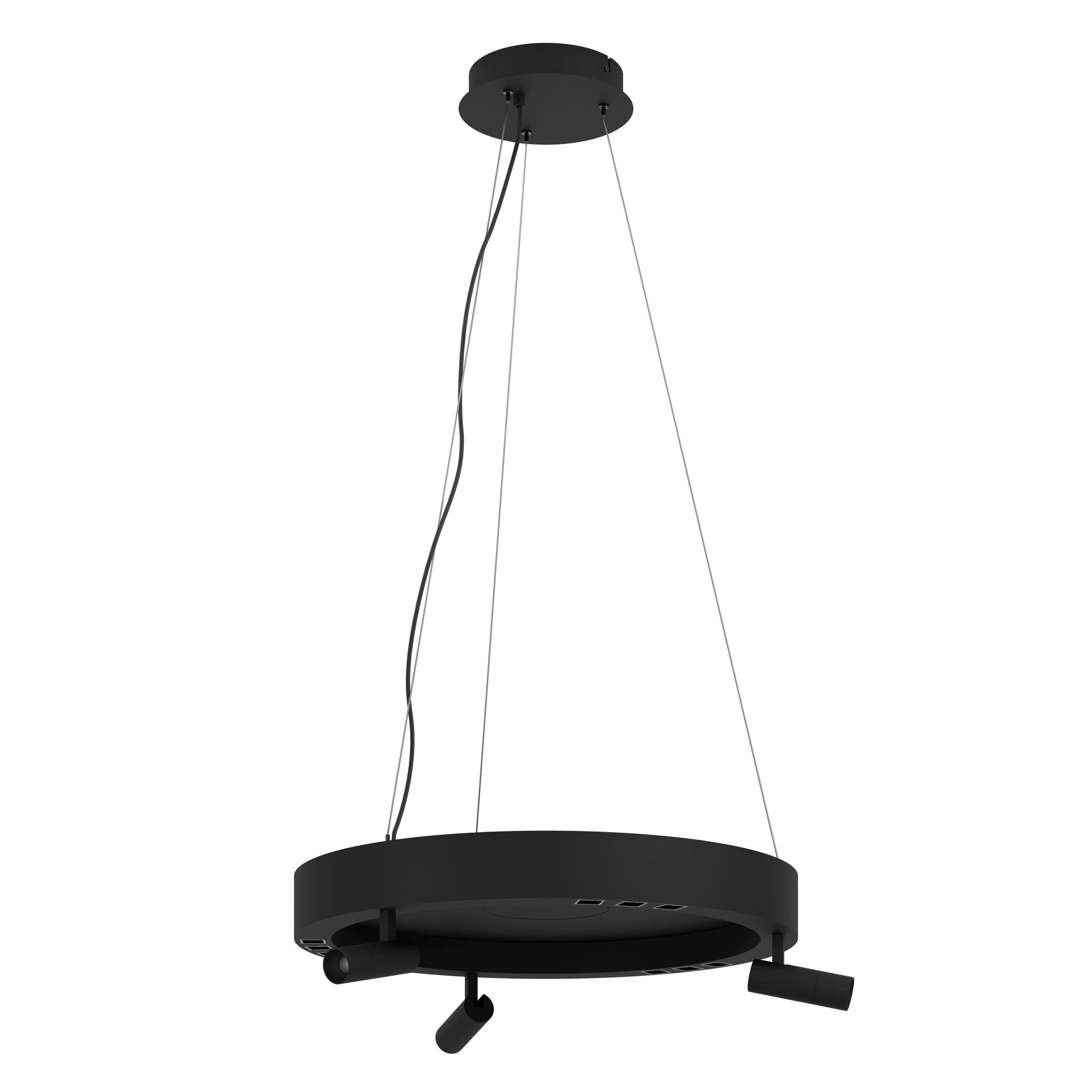 Suspension métal noir BRUSCOLI LED INT 3X8W