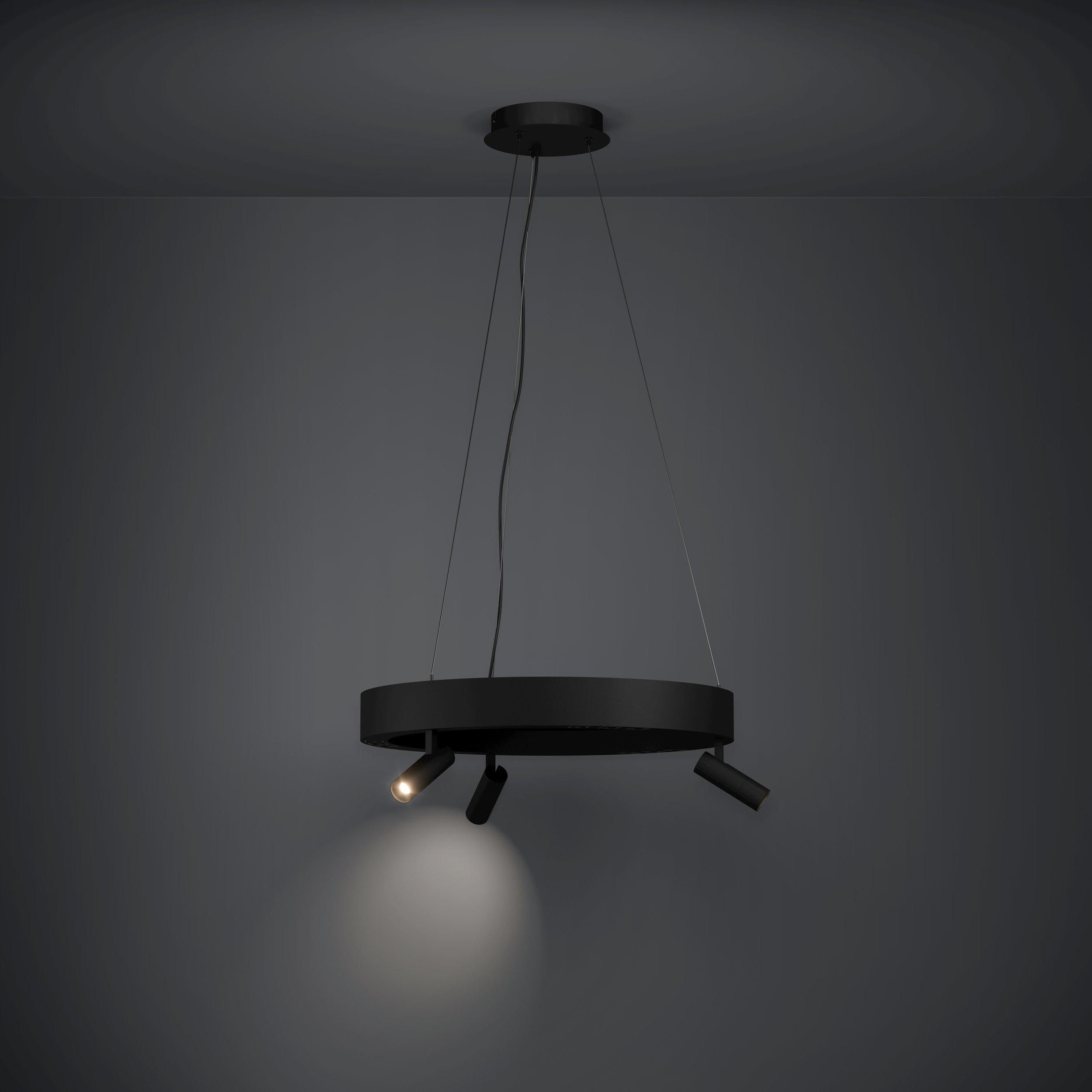 Suspension métal noir BRUSCOLI LED INT 3X8W