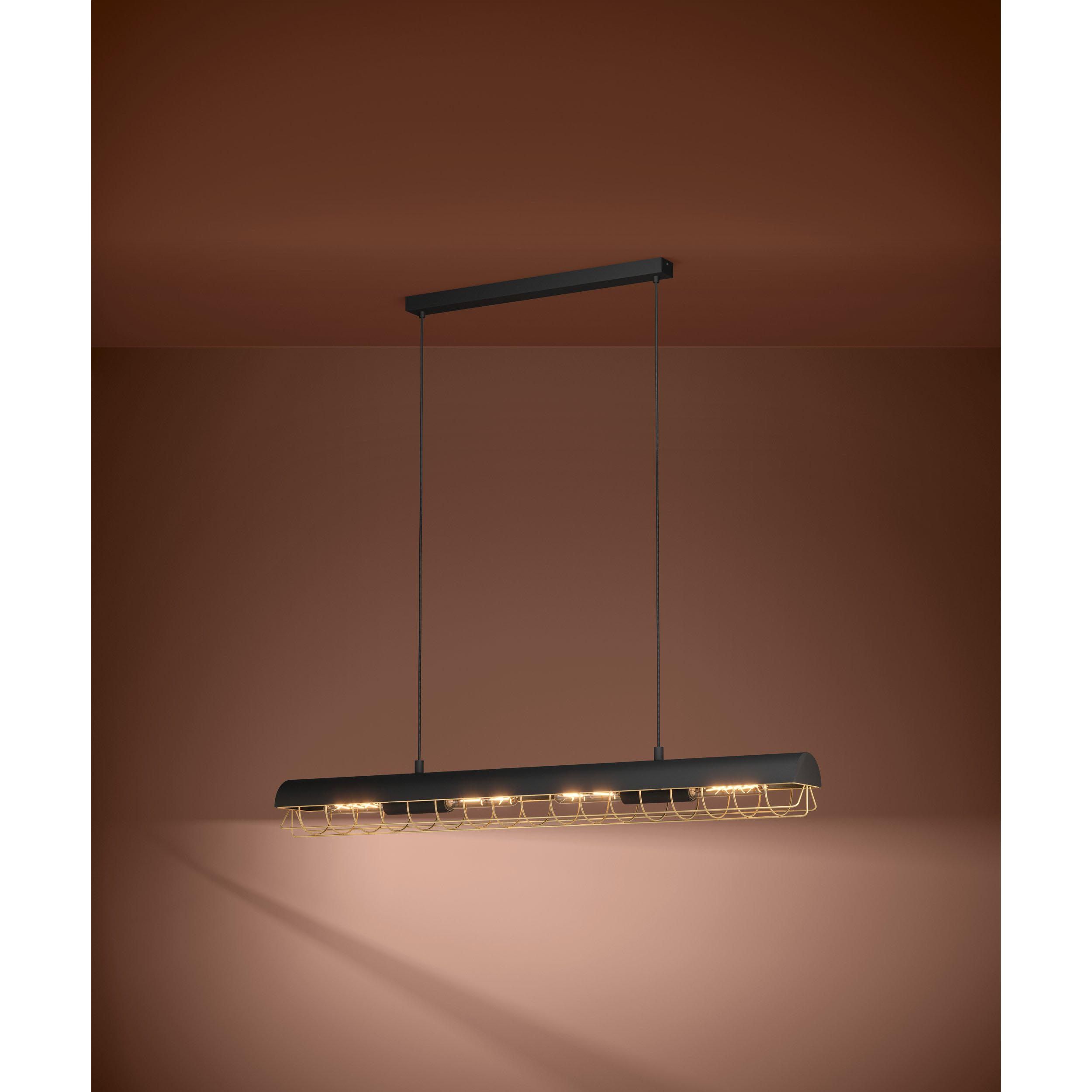 Suspension métal noir ALFONSINE E27 4X40W