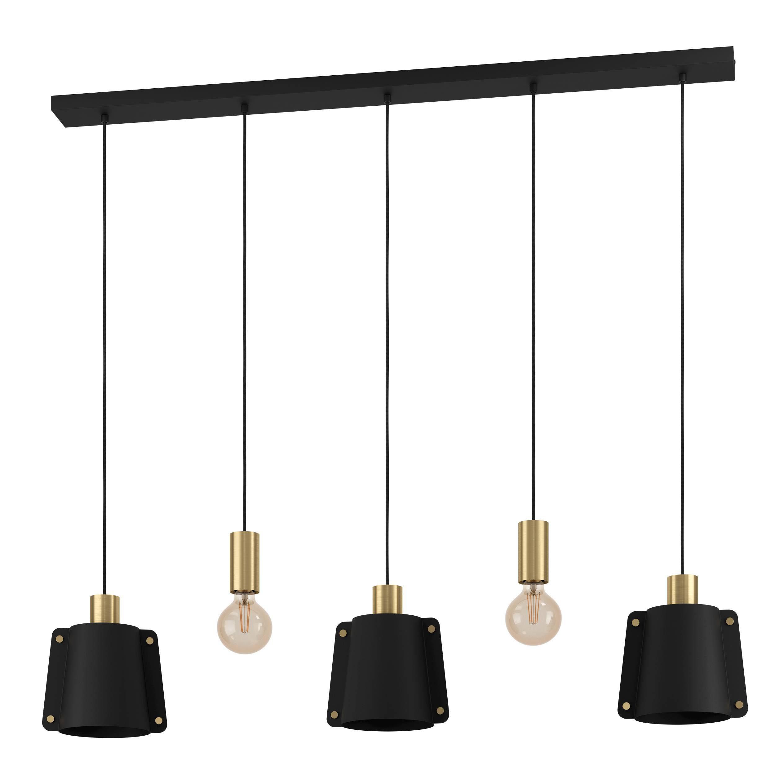 Suspension métal noir MAJAGUA E27 5X40W