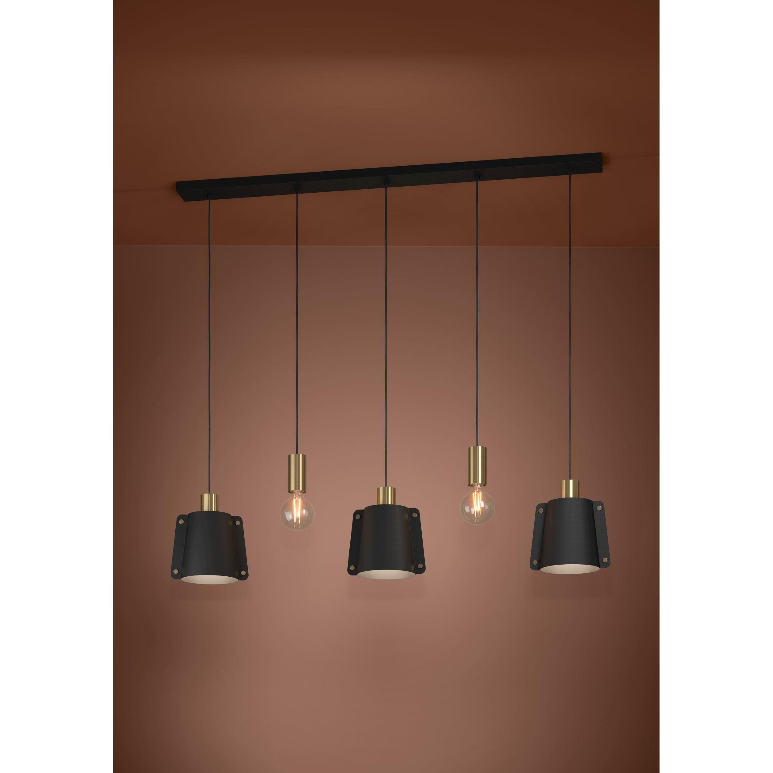 Suspension métal noir MAJAGUA E27 5X40W