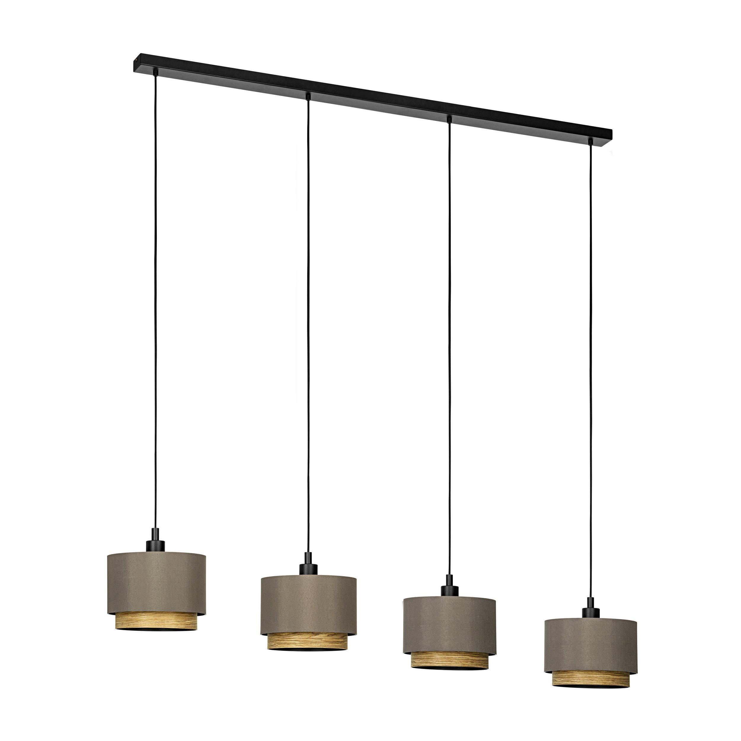 Suspension tissu marron MARCHENA E27 4X40W