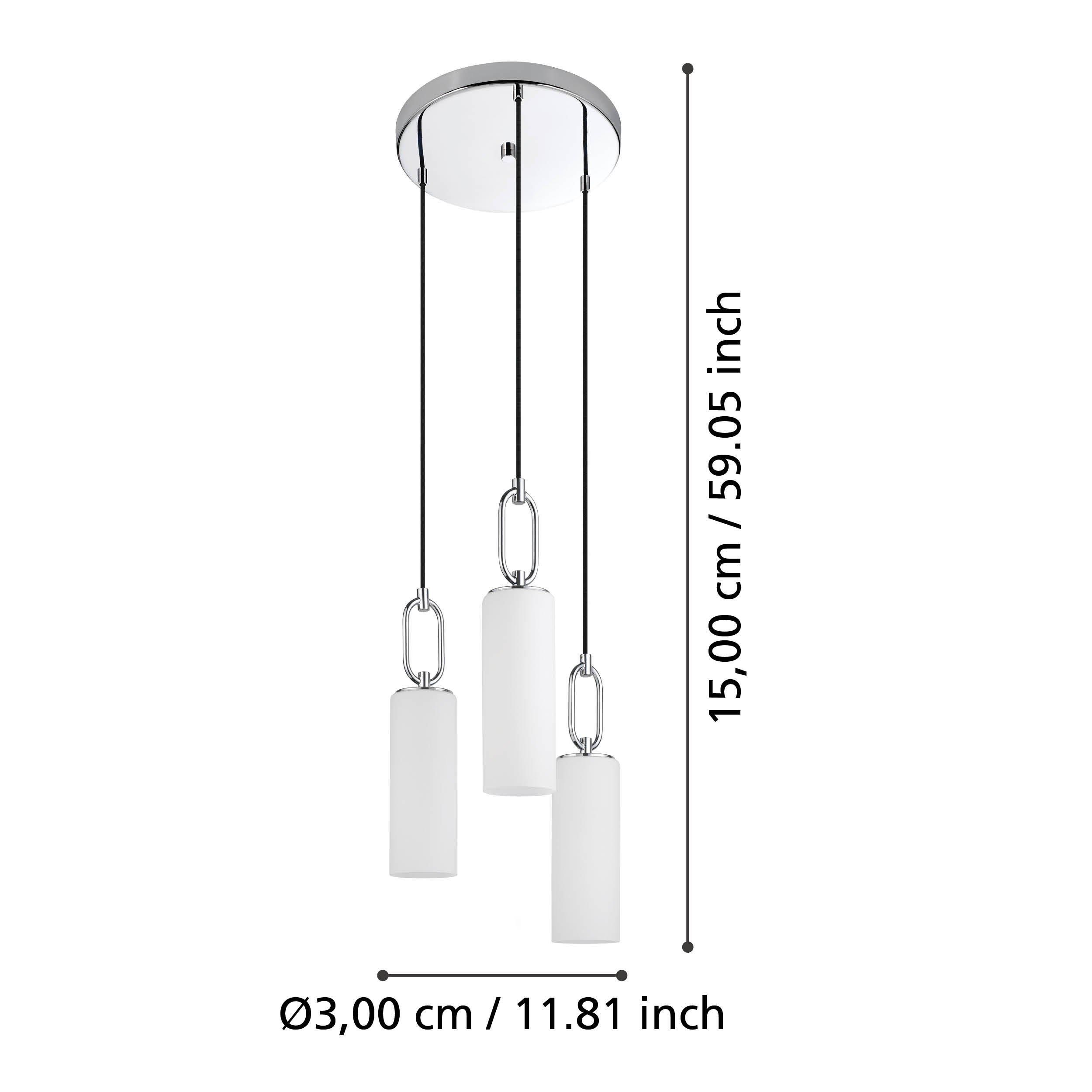 Suspension verre blanc MAJANA E27 3X40W